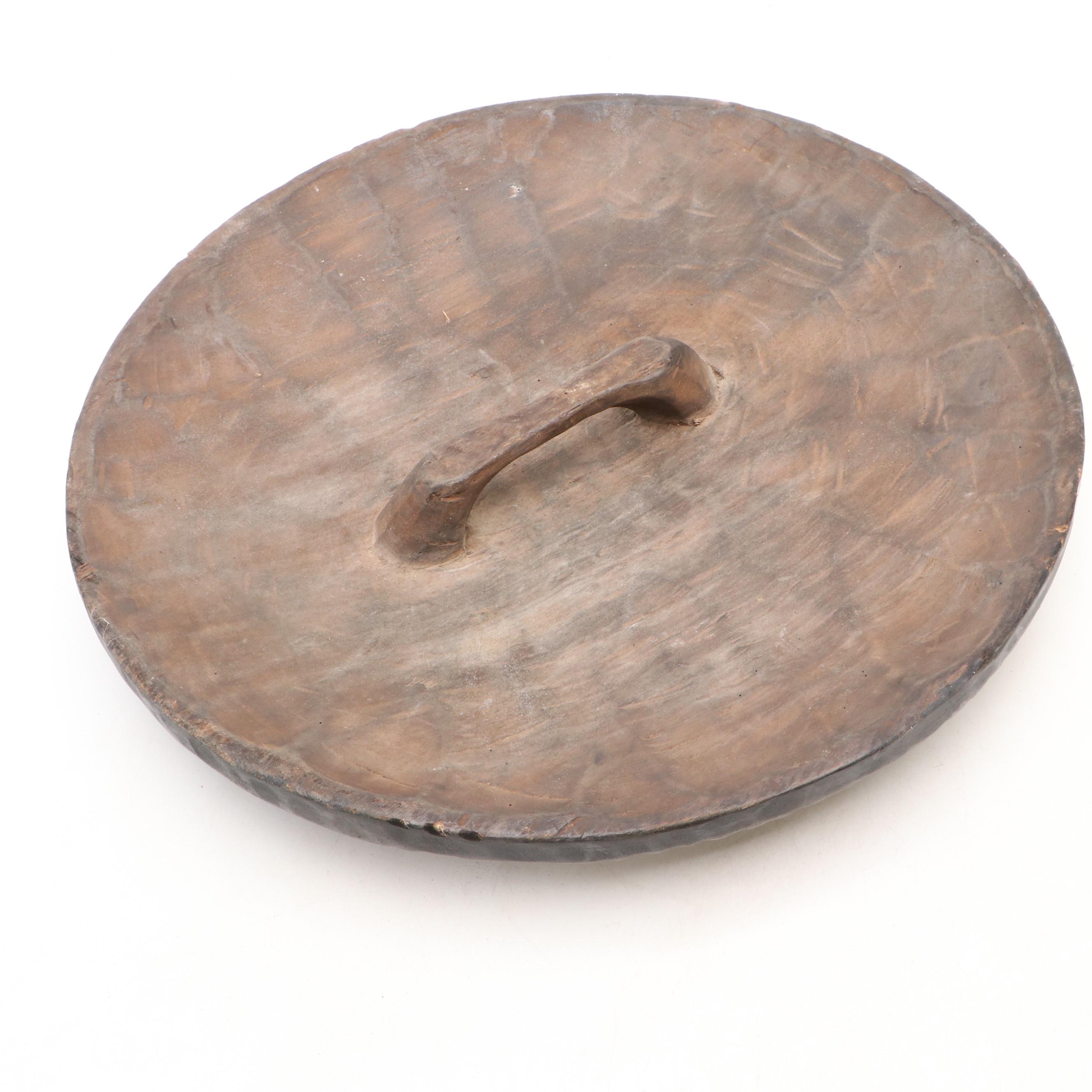 Cameroon Tikar Peoples Carved and Pigmented Wood Shields