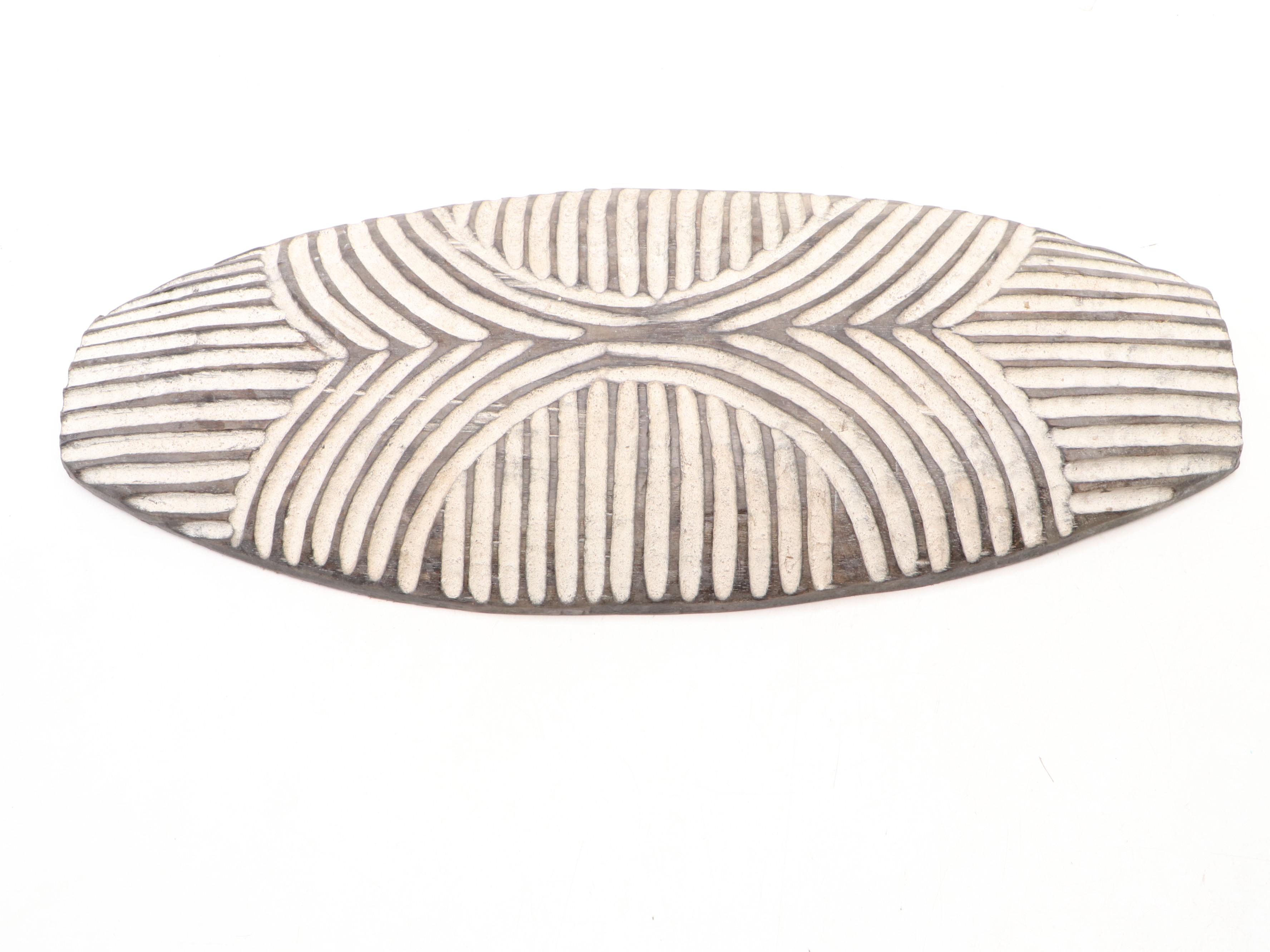 Cameroon Tikar Peoples Carved and Pigmented Wood Shields