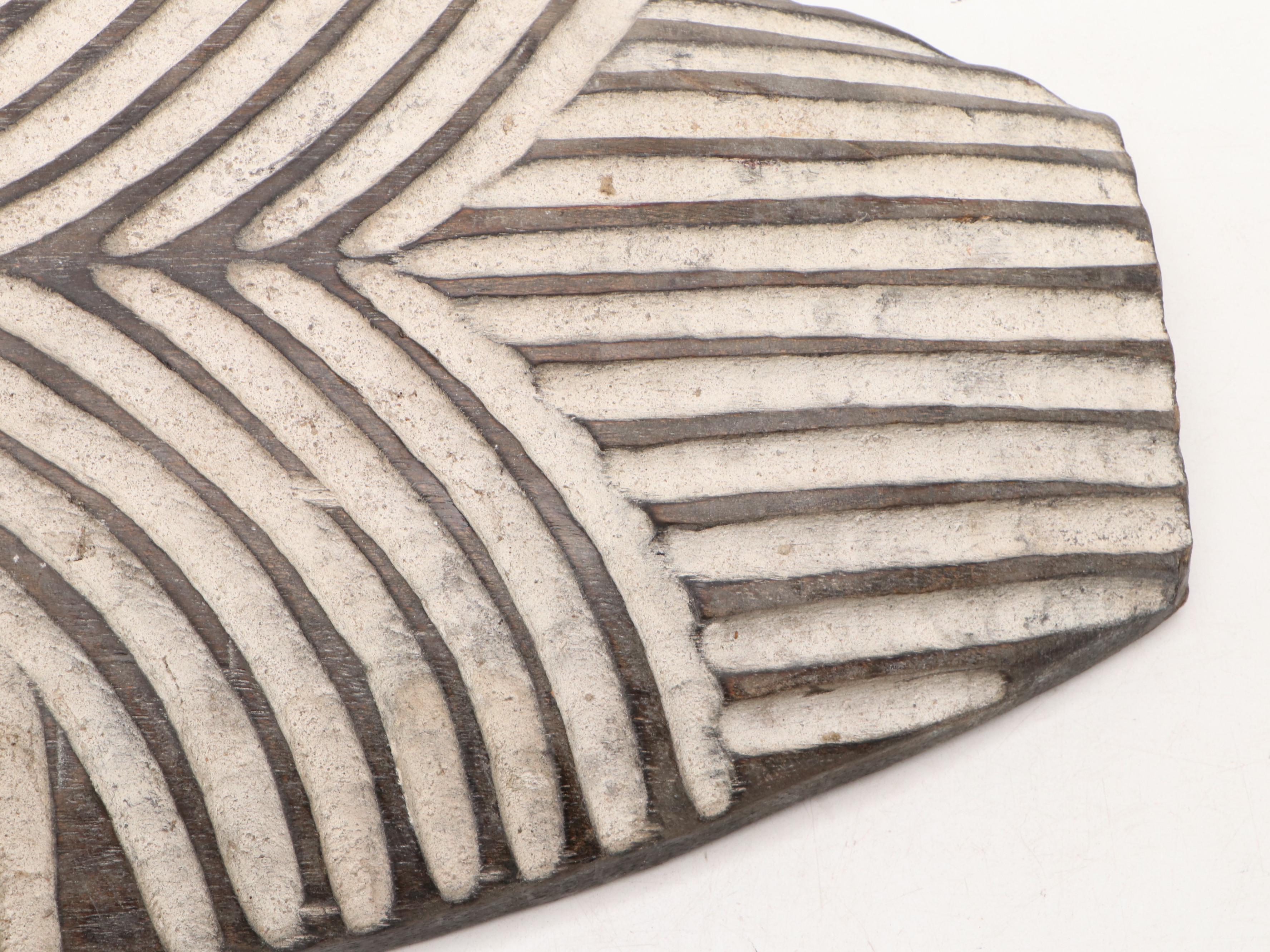 Cameroon Tikar Peoples Carved and Pigmented Wood Shields