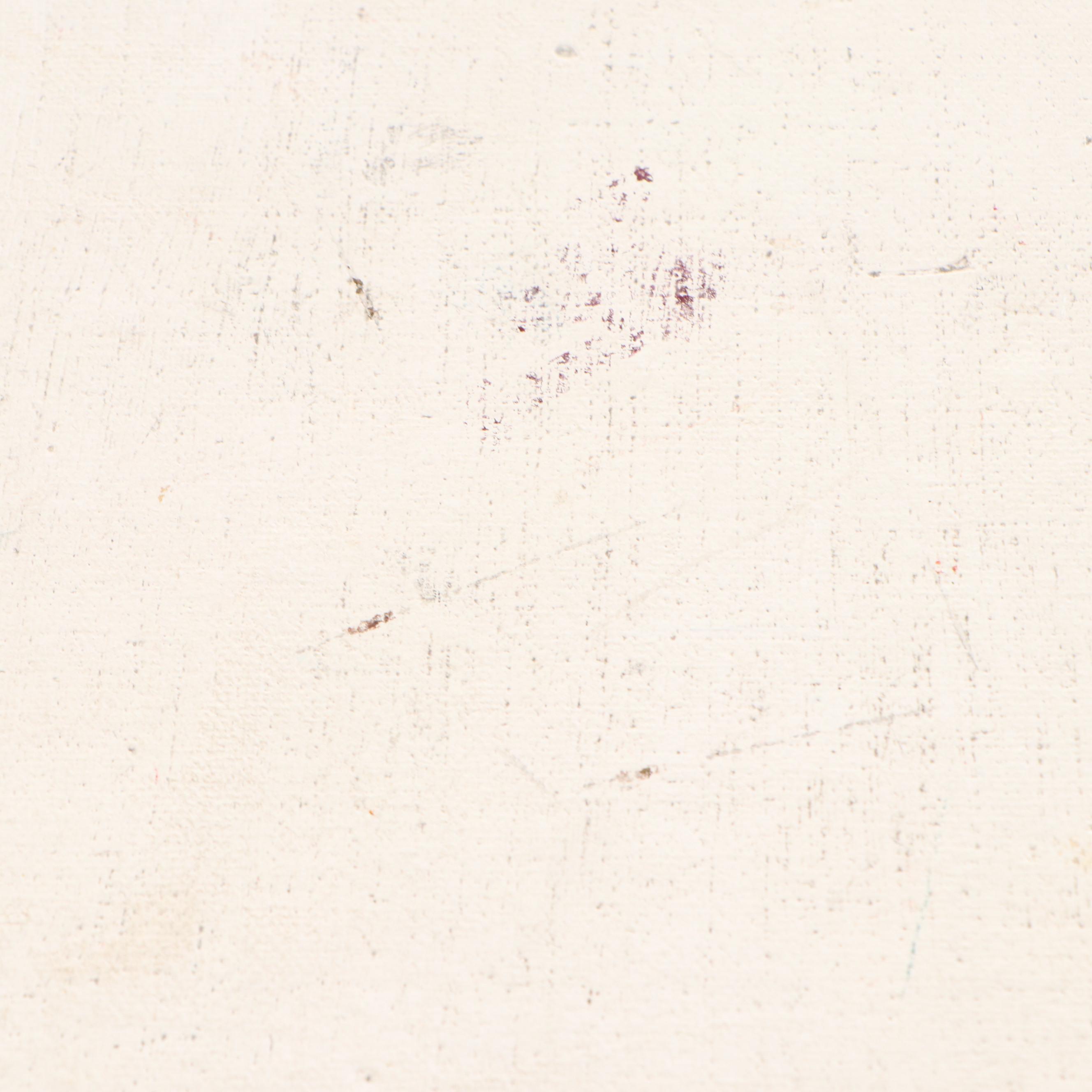 Cream Painted Leather-Bound Trunk, Early 20th Century