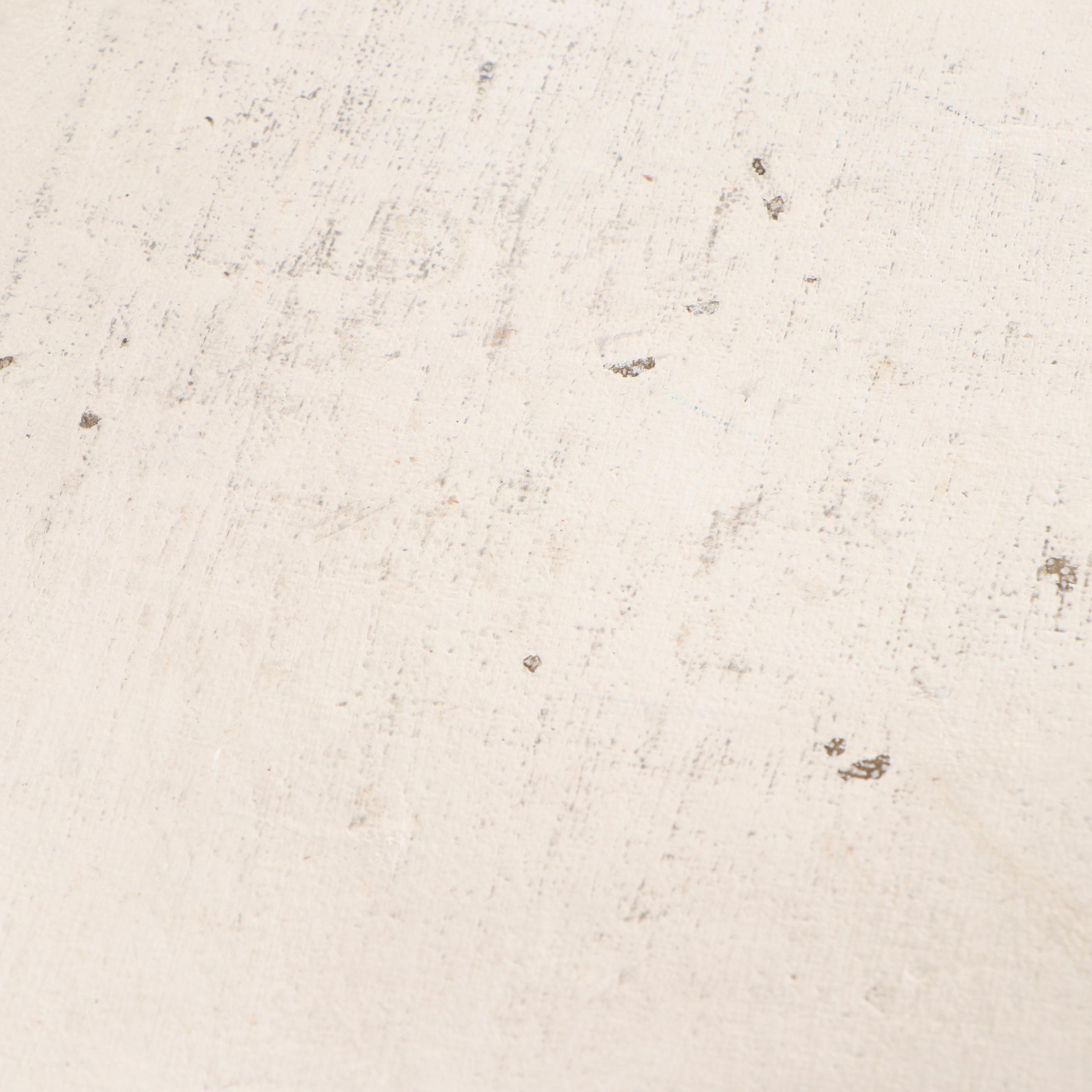 Cream Painted Leather-Bound Trunk, Early 20th Century