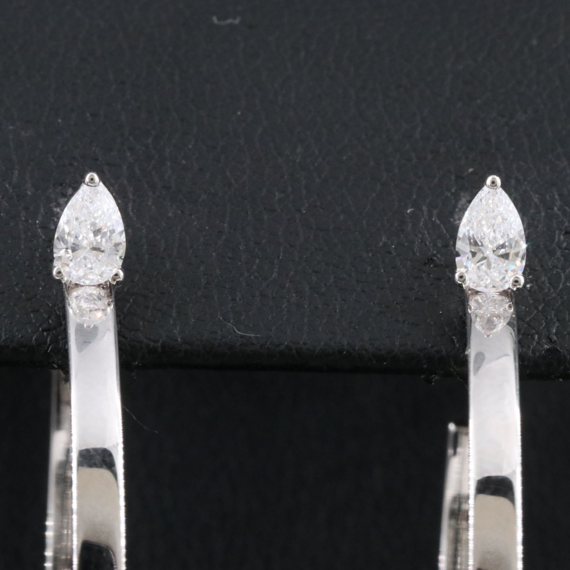 10K 0.50 CTW Lab Grown Diamond Hoop Earrings