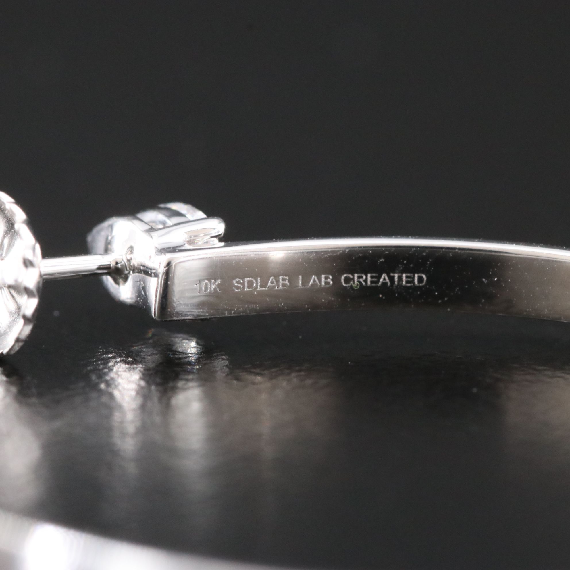 10K 0.50 CTW Lab Grown Diamond Hoop Earrings