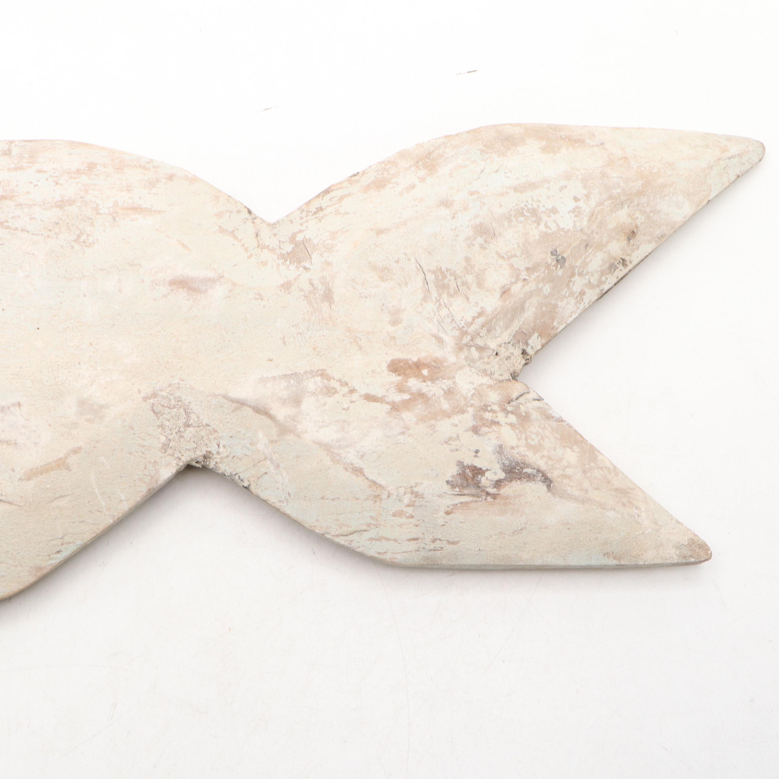 Indonesian Hand-Carved Painted Wood Fish Wall Décor