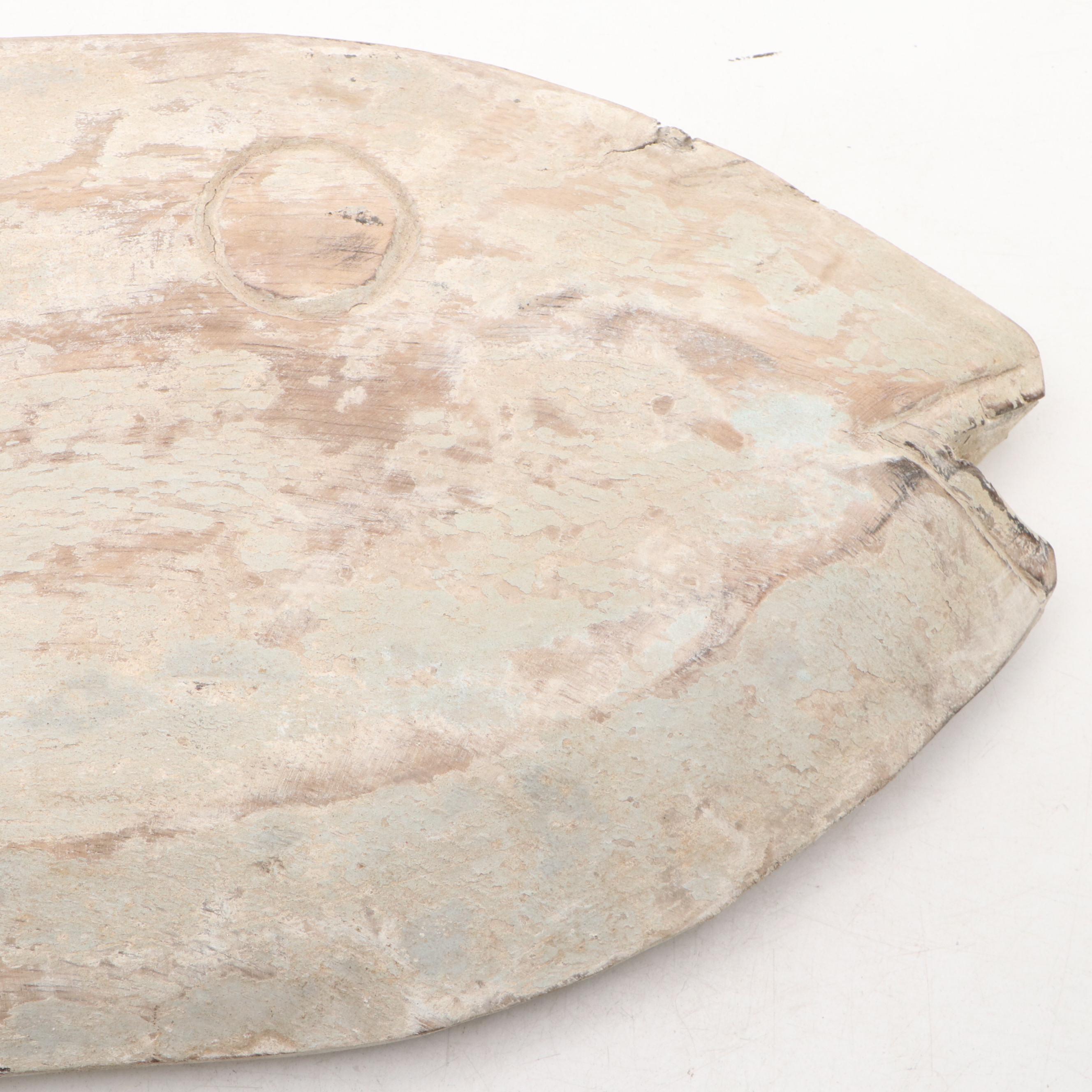 Indonesian Hand-Carved Painted Wood Fish Wall Décor