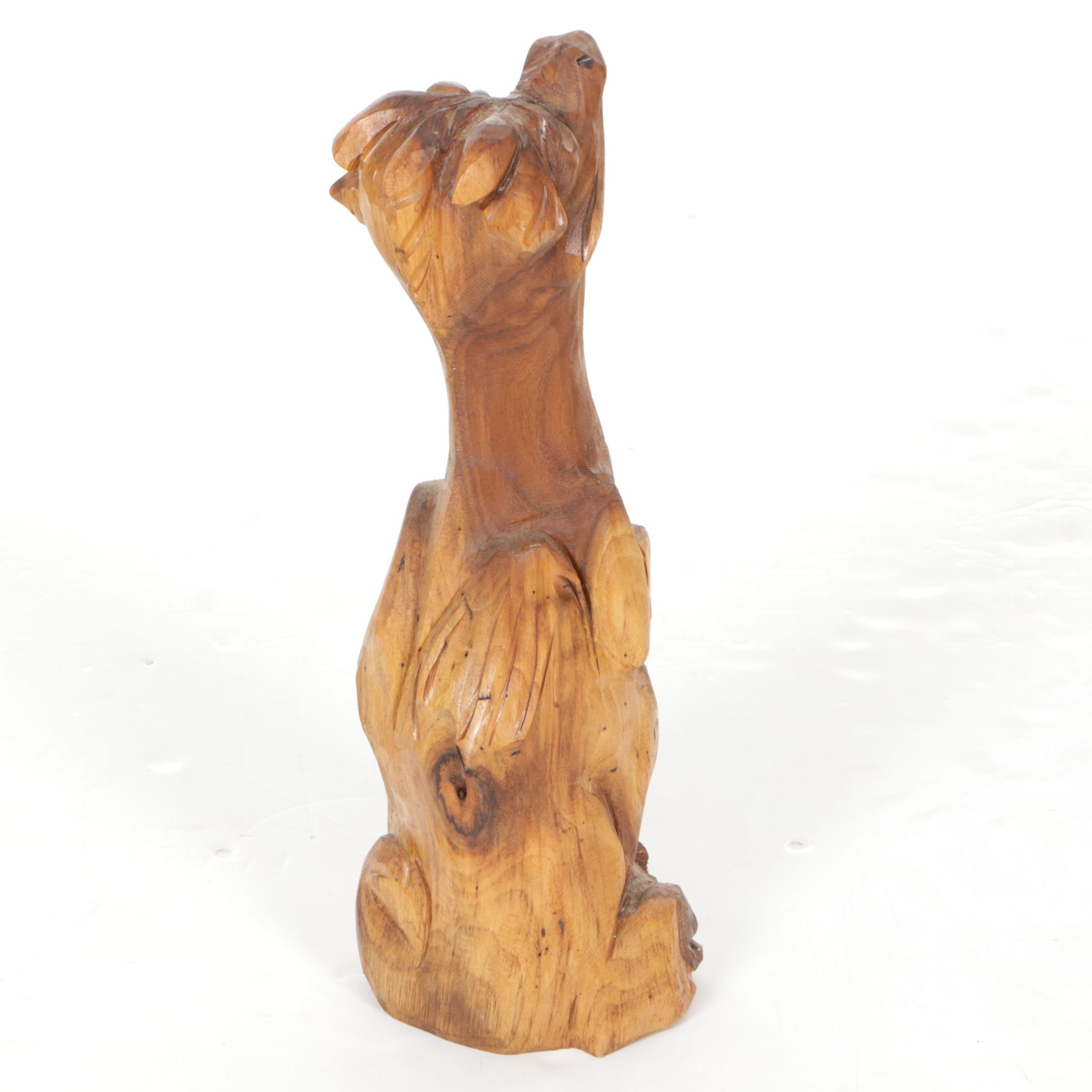 Small Chainsaw Sculpture Wooden Begging Dragon