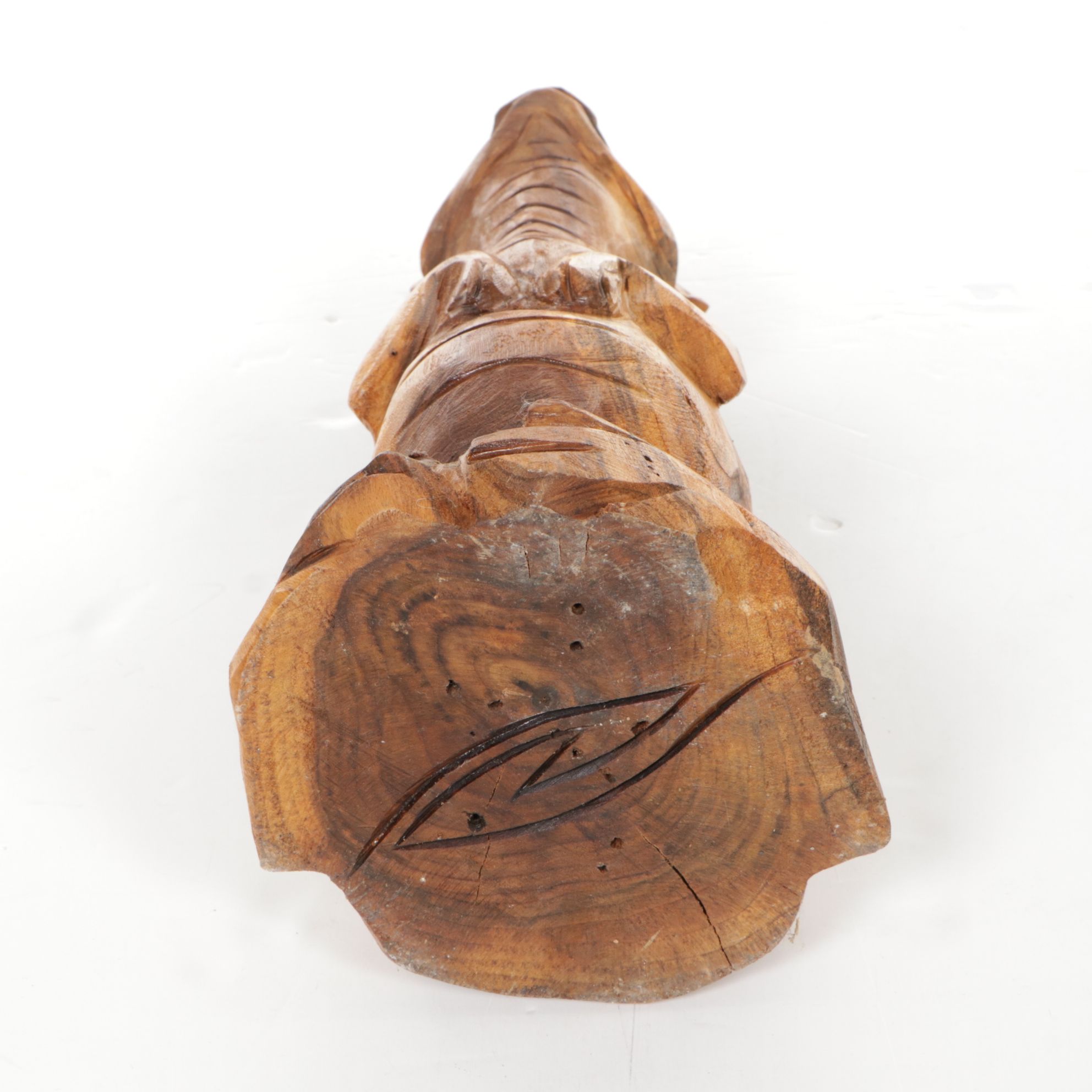 Small Chainsaw Sculpture Wooden Begging Dragon