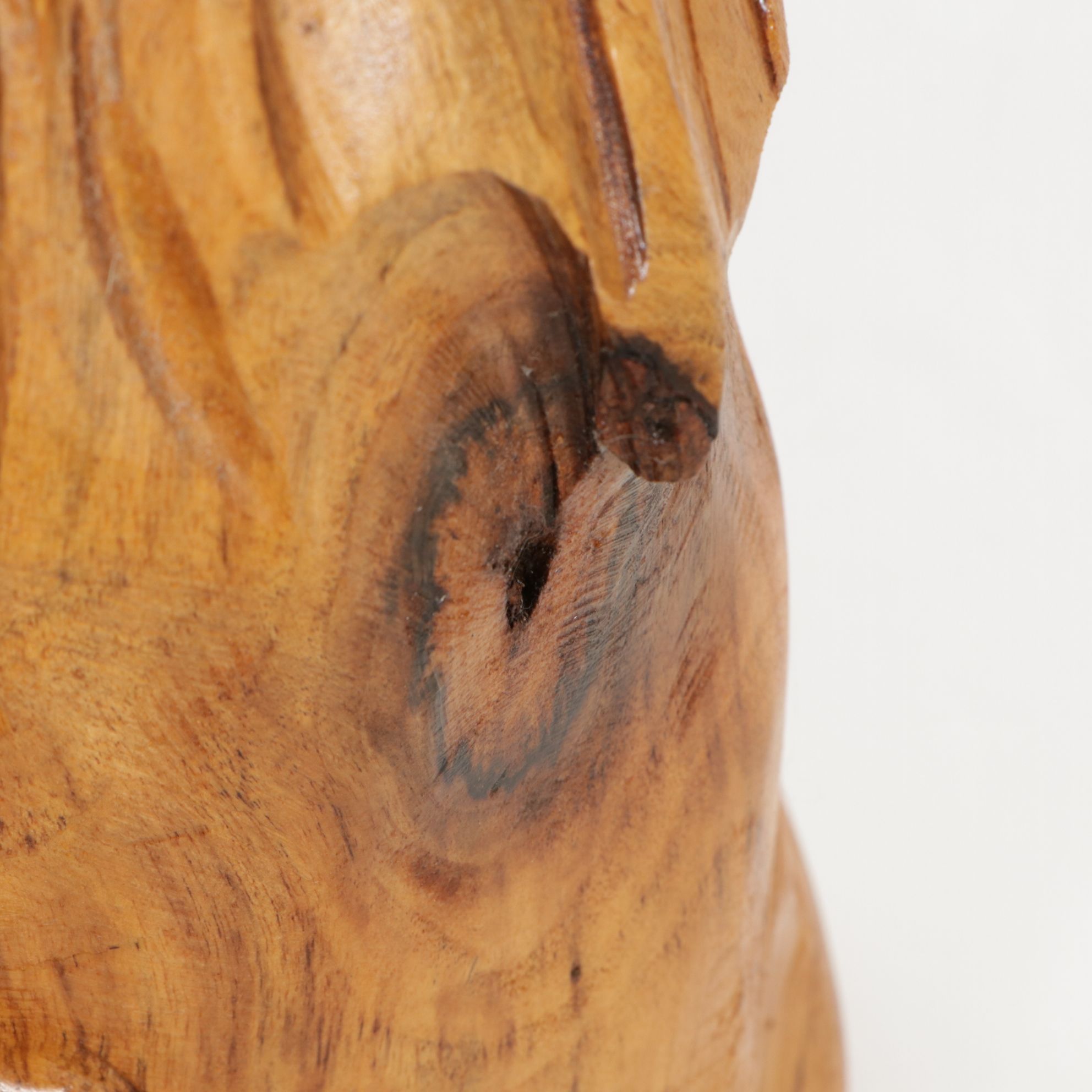 Small Chainsaw Sculpture Wooden Begging Dragon