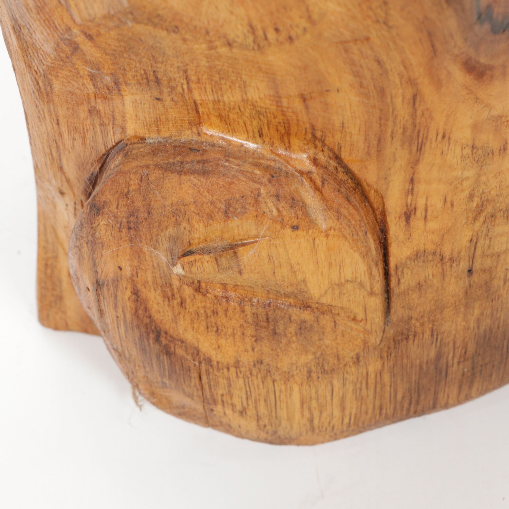 Small Chainsaw Sculpture Wooden Begging Dragon