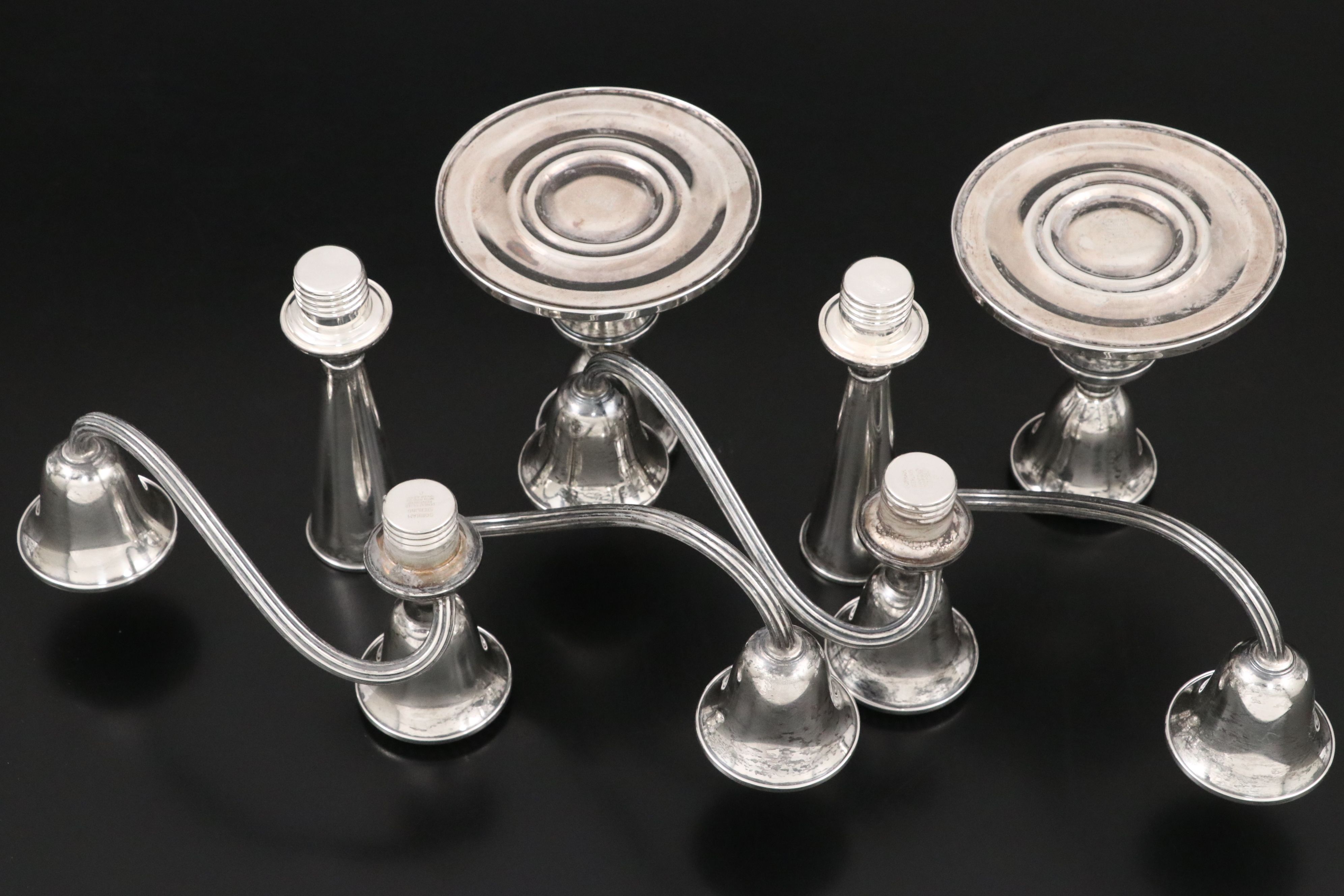 Gorham "Cambridge" Weighted Sterling Silver Three-Light Candelabra