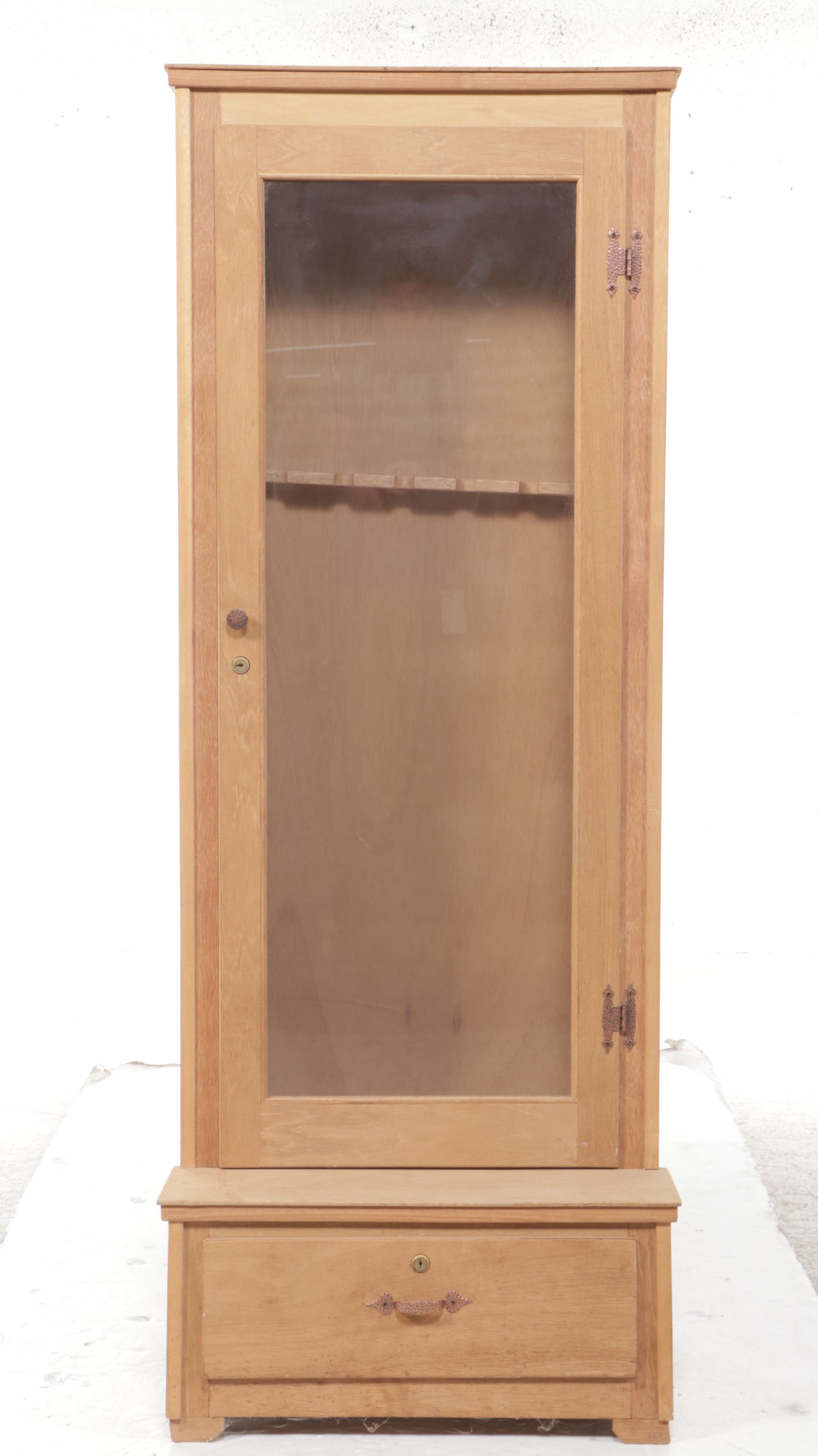 Pine and Glass Gun Cabinet
