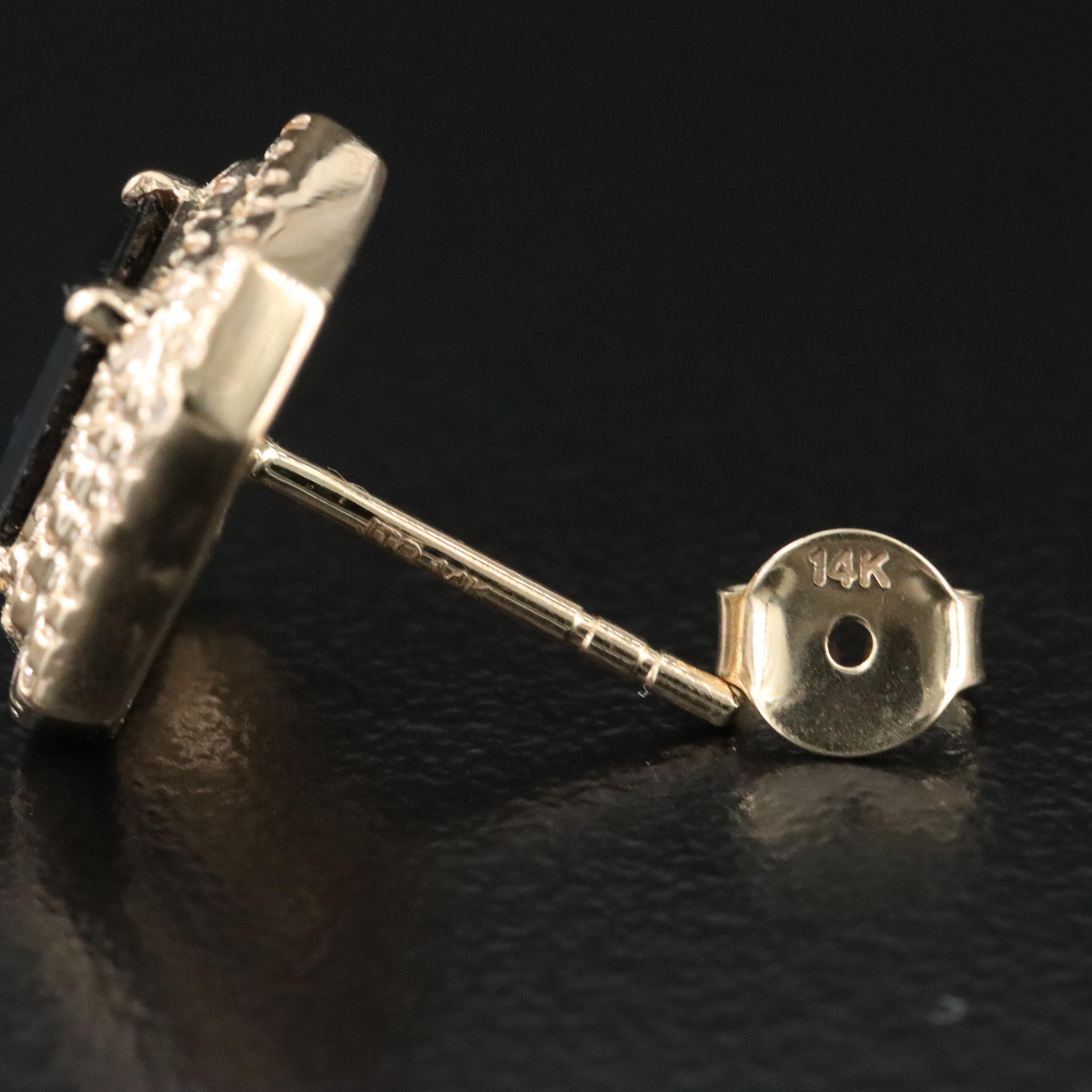 14K Sapphire and White Topaz Earrings