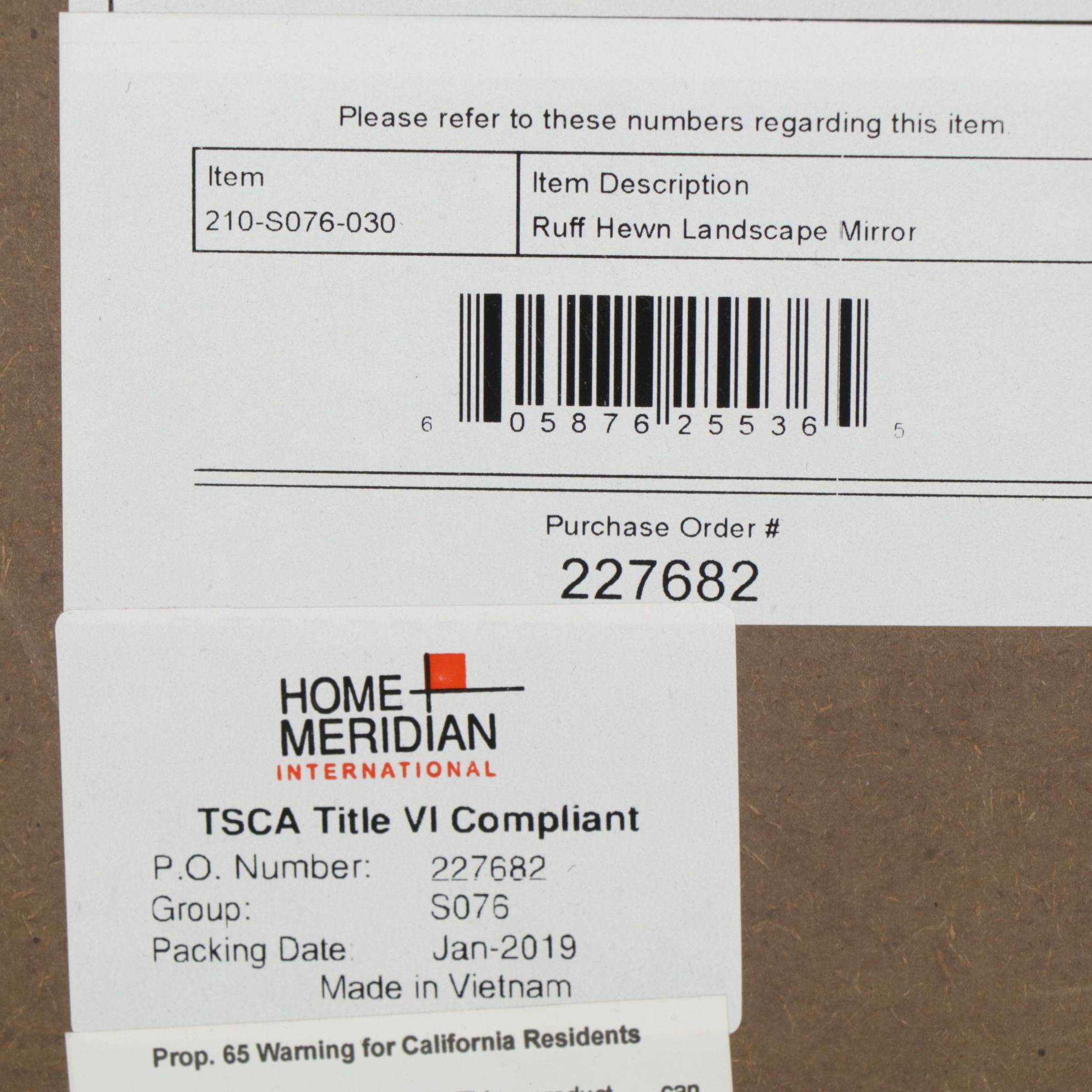 Home Meridian Rough Hewn Dresser Mirror, 2019