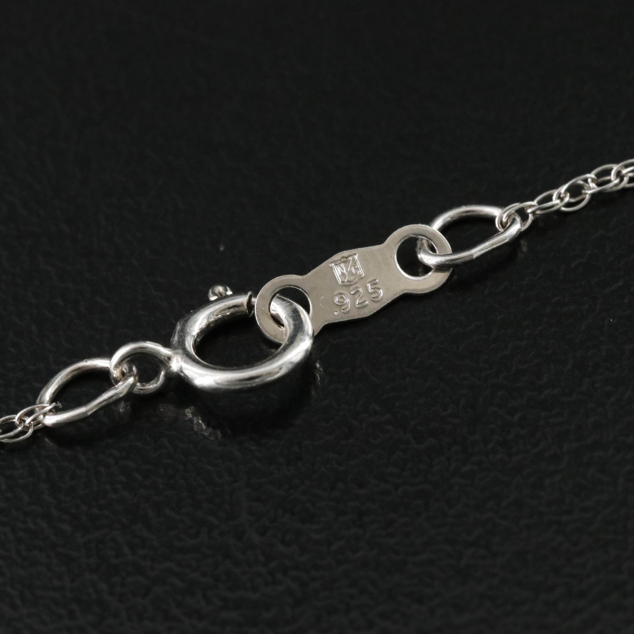 Sterling Diamond Infinity Heart Pendant Necklace