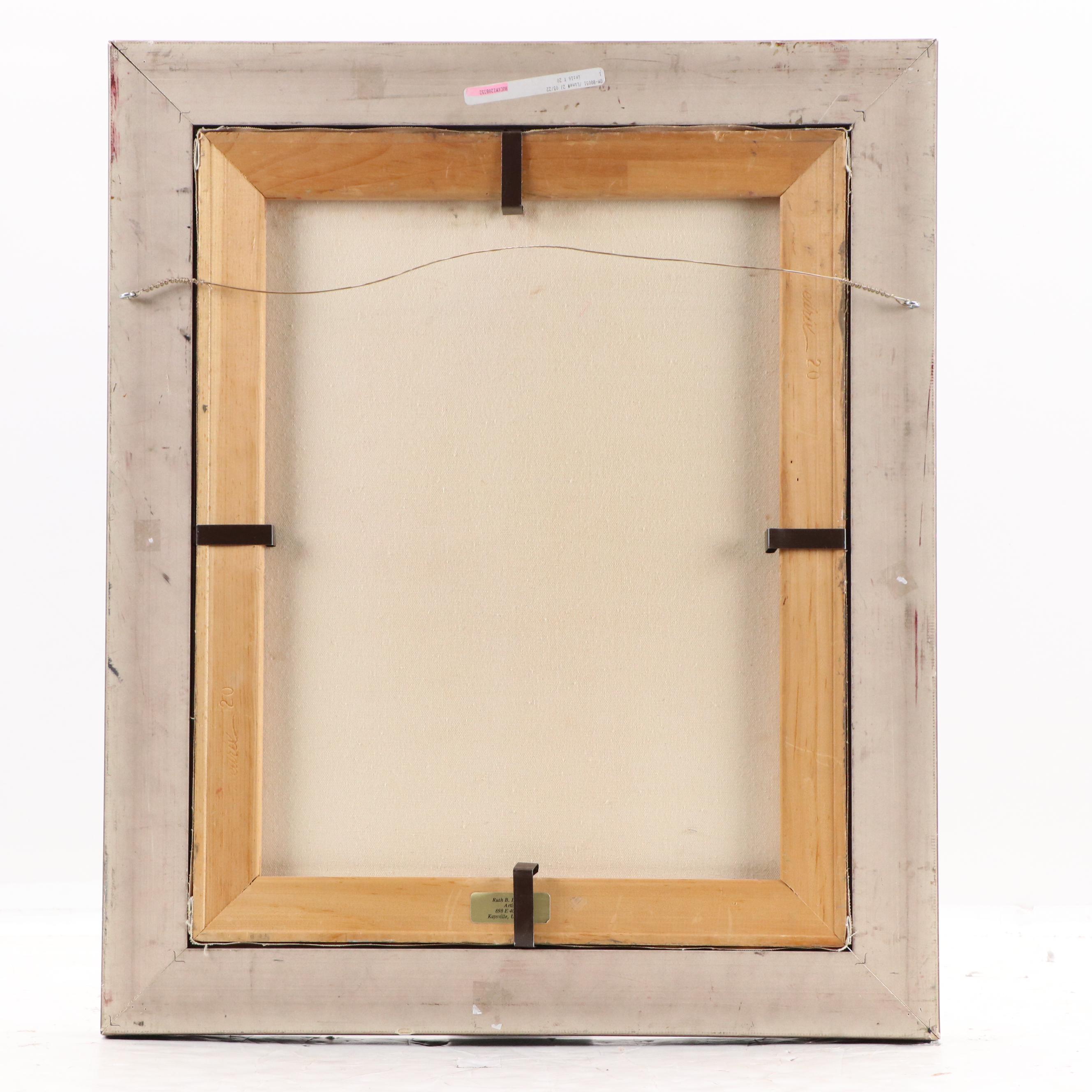 Ruth Hewlett Oil Painting Waterfall Landscape, 21st Century