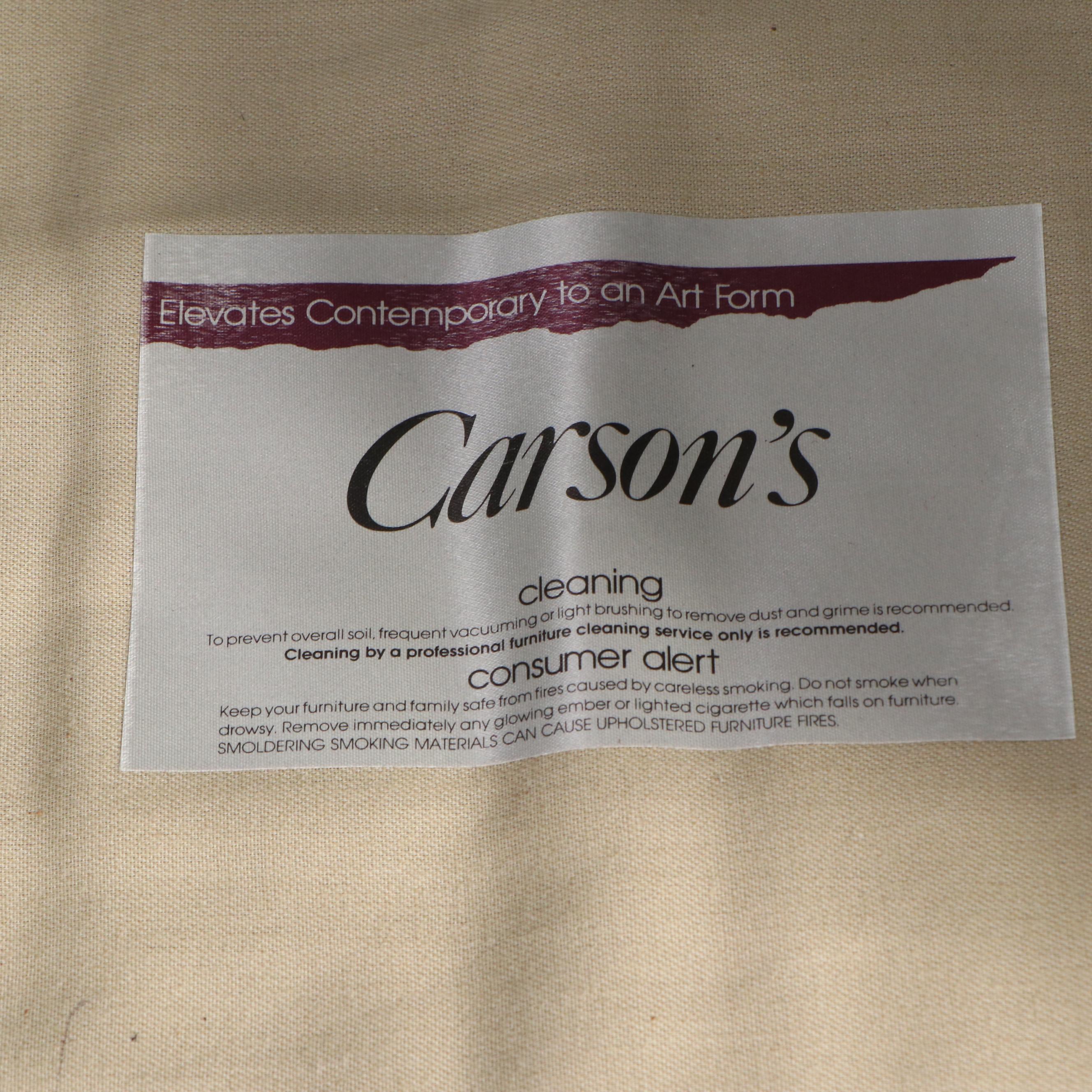 Carson's Modernist Grey Leather Armchair and Ottoman, Late 20th Century