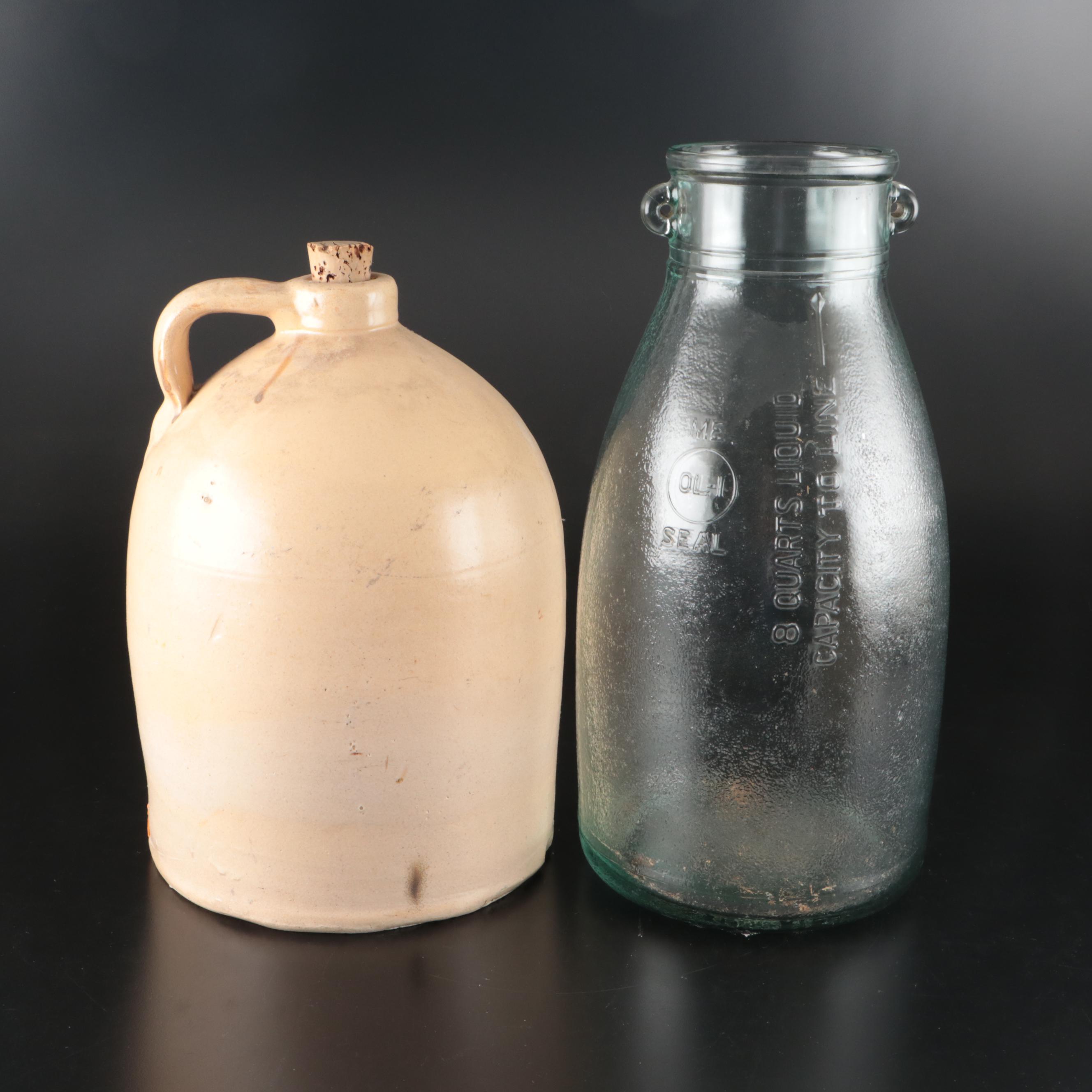 8-Quart Glass Jug, Stoneware Crock, and More Food Storage