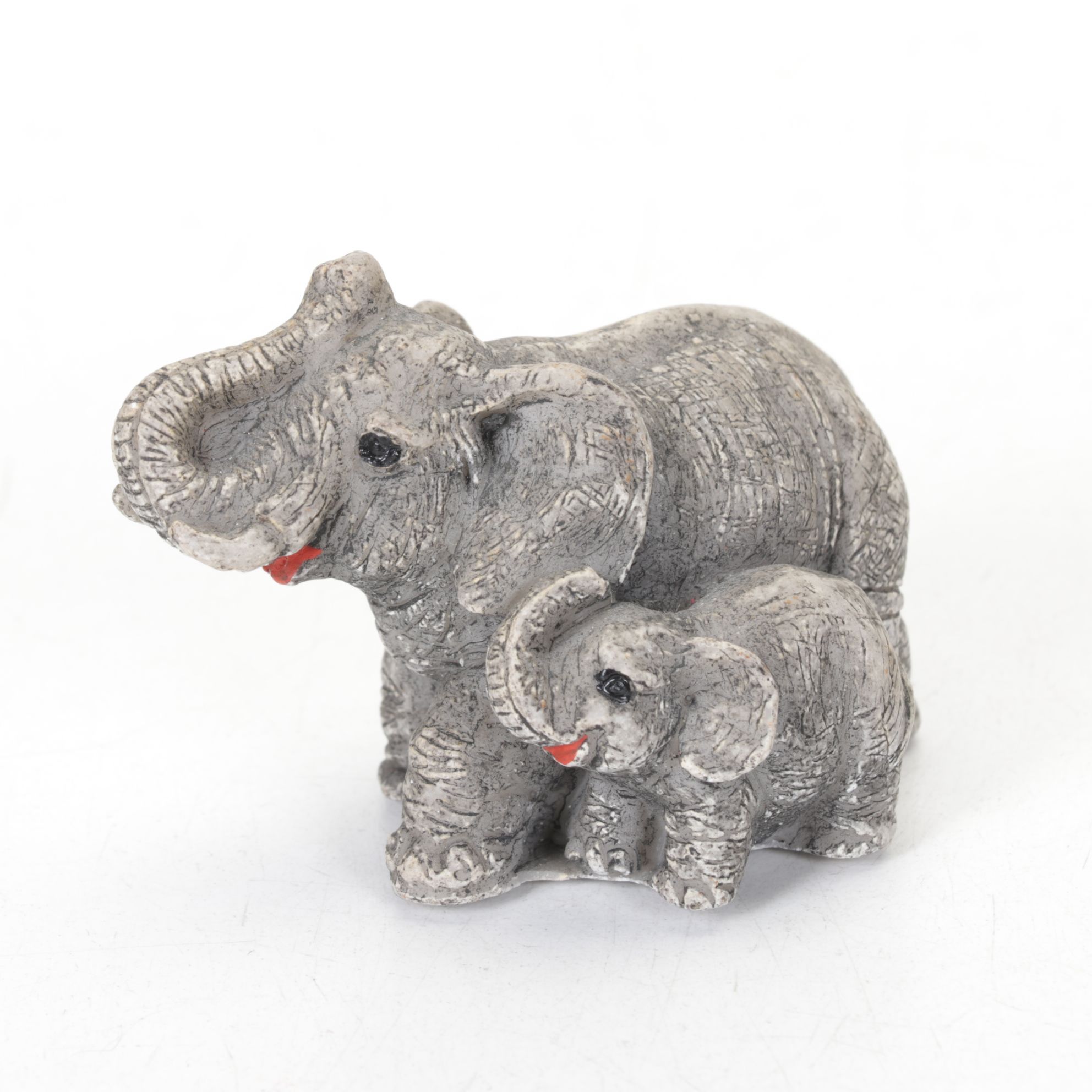 Carved Soapstone, Pewter and Resin Elephant Figurines
