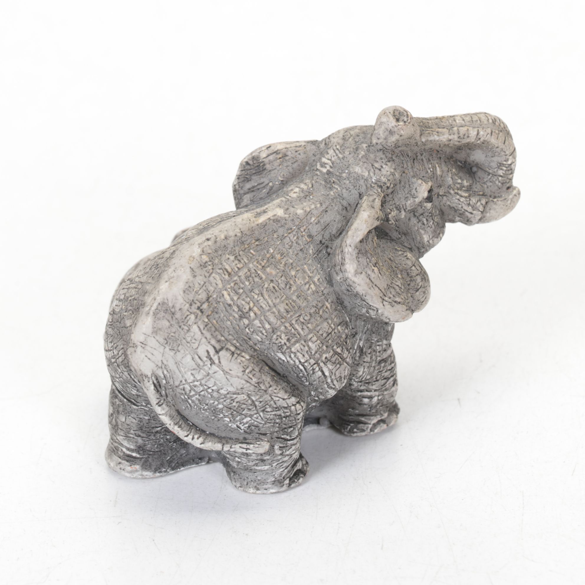Carved Soapstone, Pewter and Resin Elephant Figurines