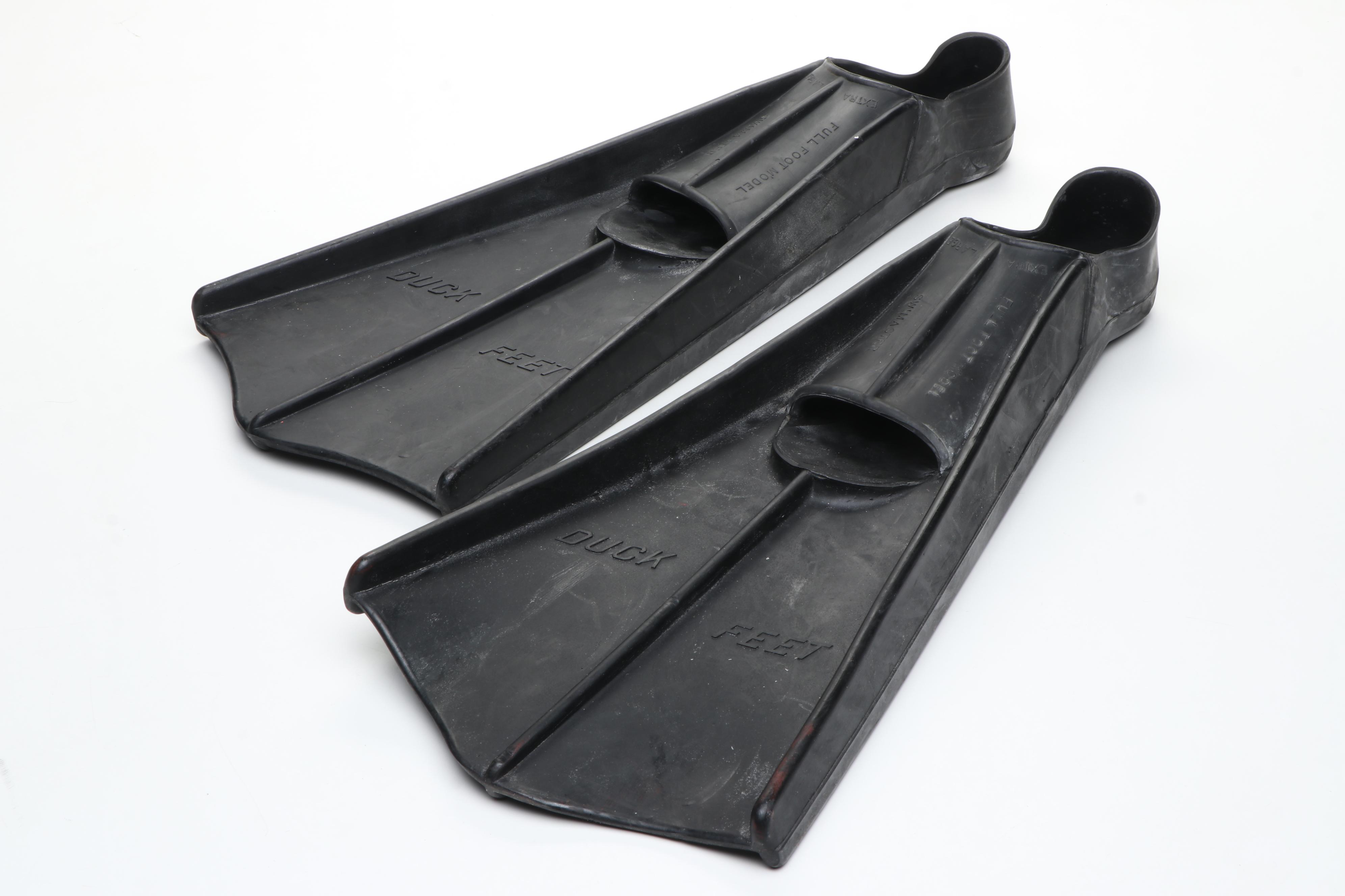 Swimaster "Duck Feet" Diving Fins with Vintage Diving Mask and Snorkel