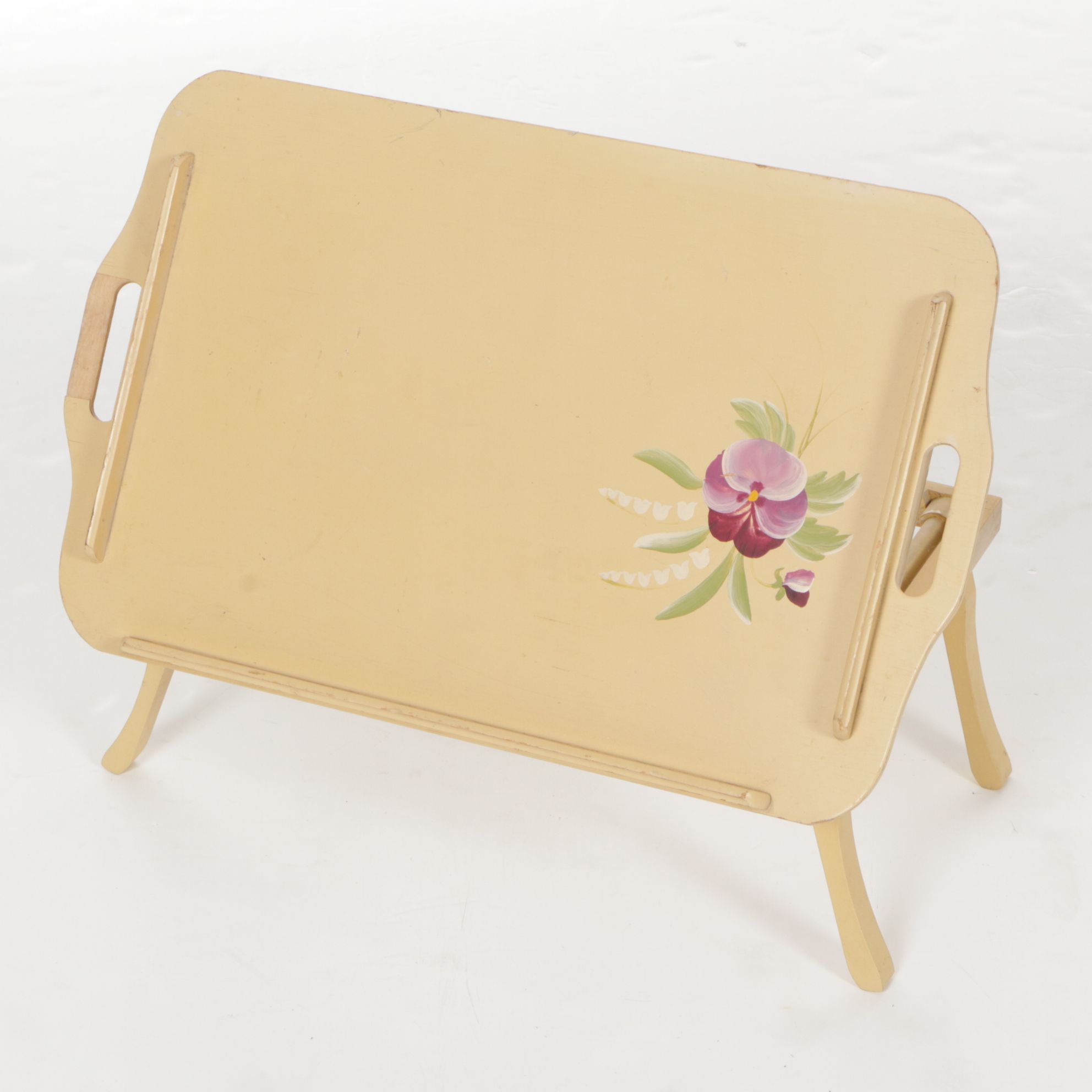 General Wood Products "The Golden Rule" Line Folding Breakfast Tray, 1940s-1950s