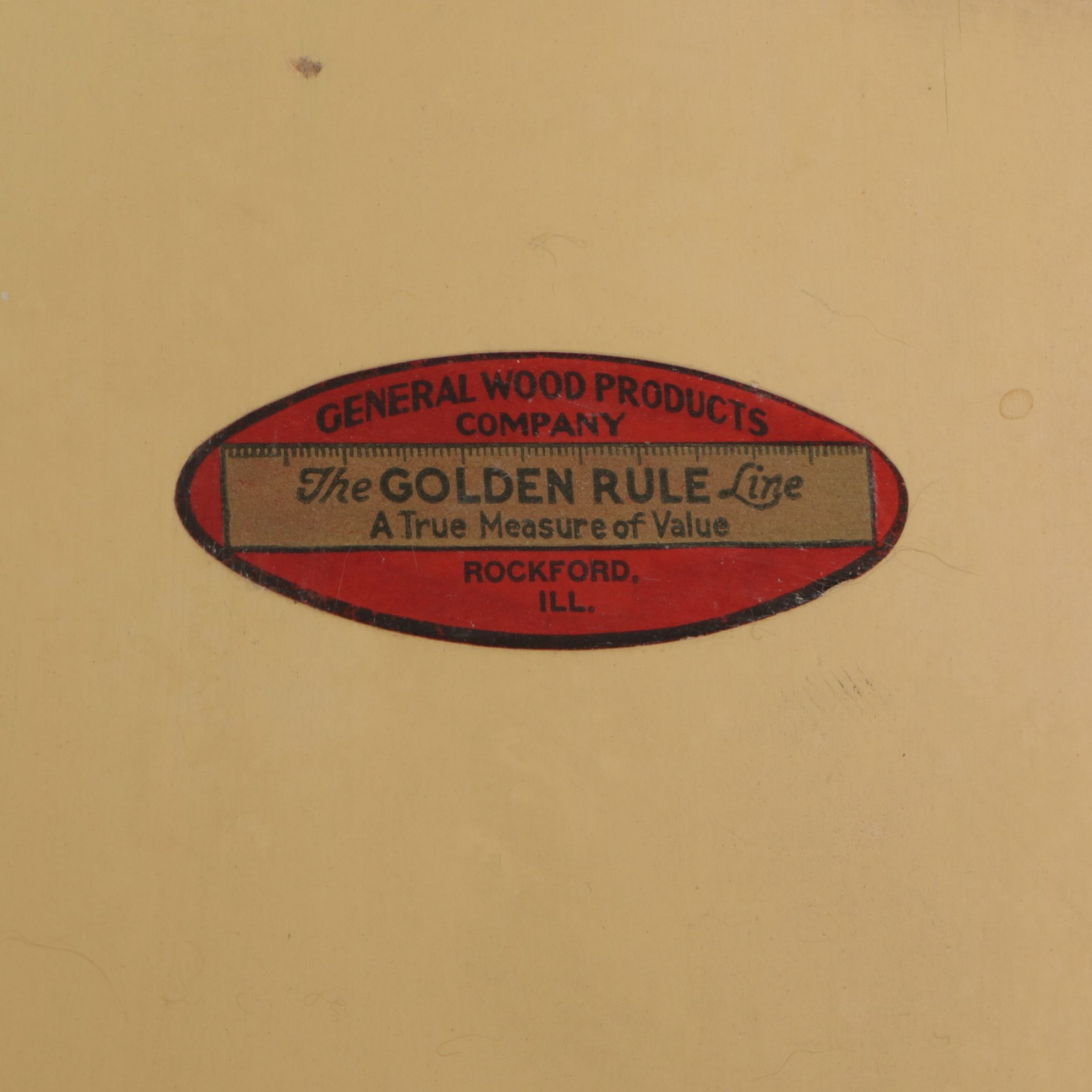 General Wood Products "The Golden Rule" Line Folding Breakfast Tray, 1940s-1950s