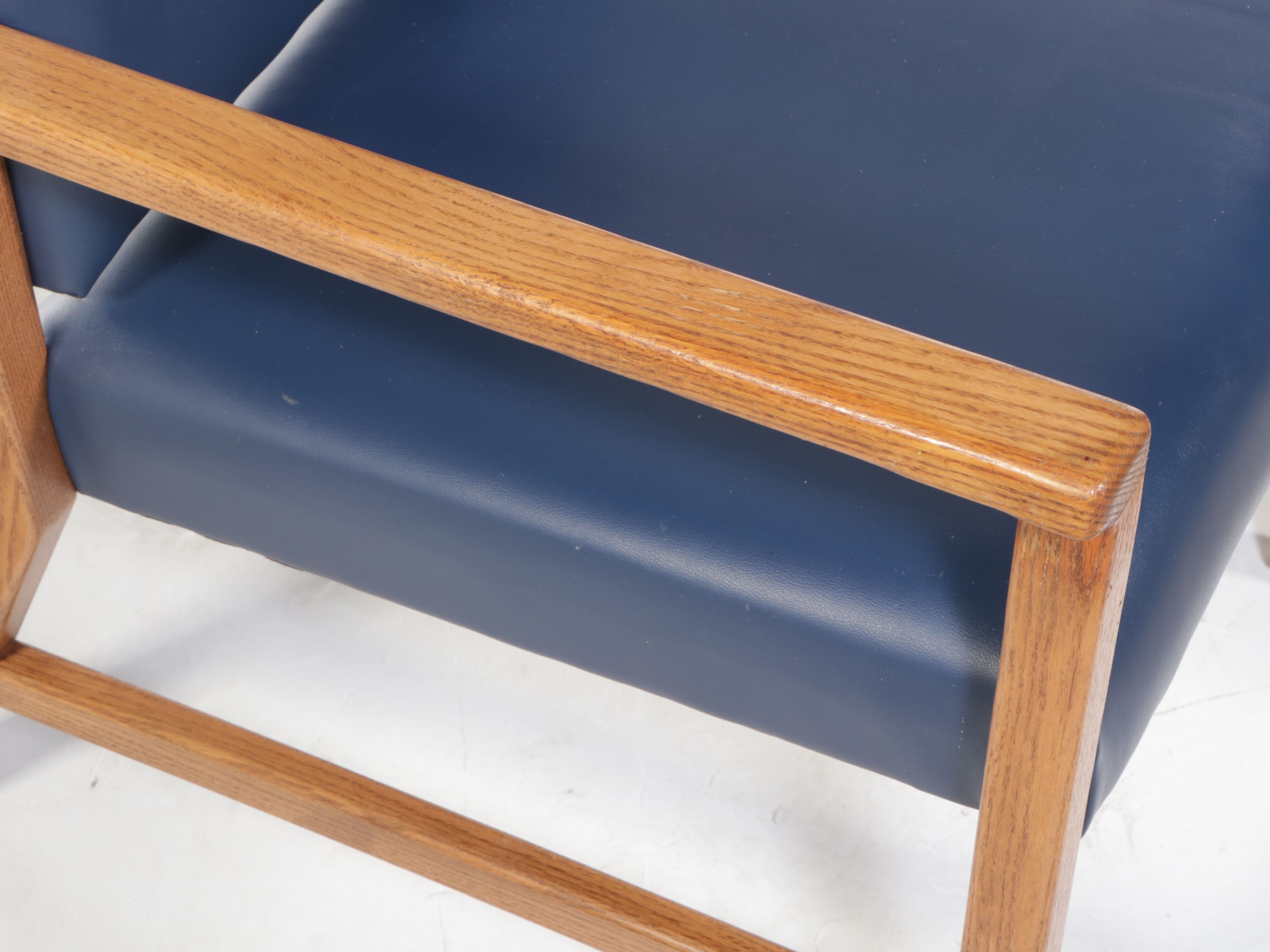 Directoire Style Wood and Metal Writing Table with Oak Armchair