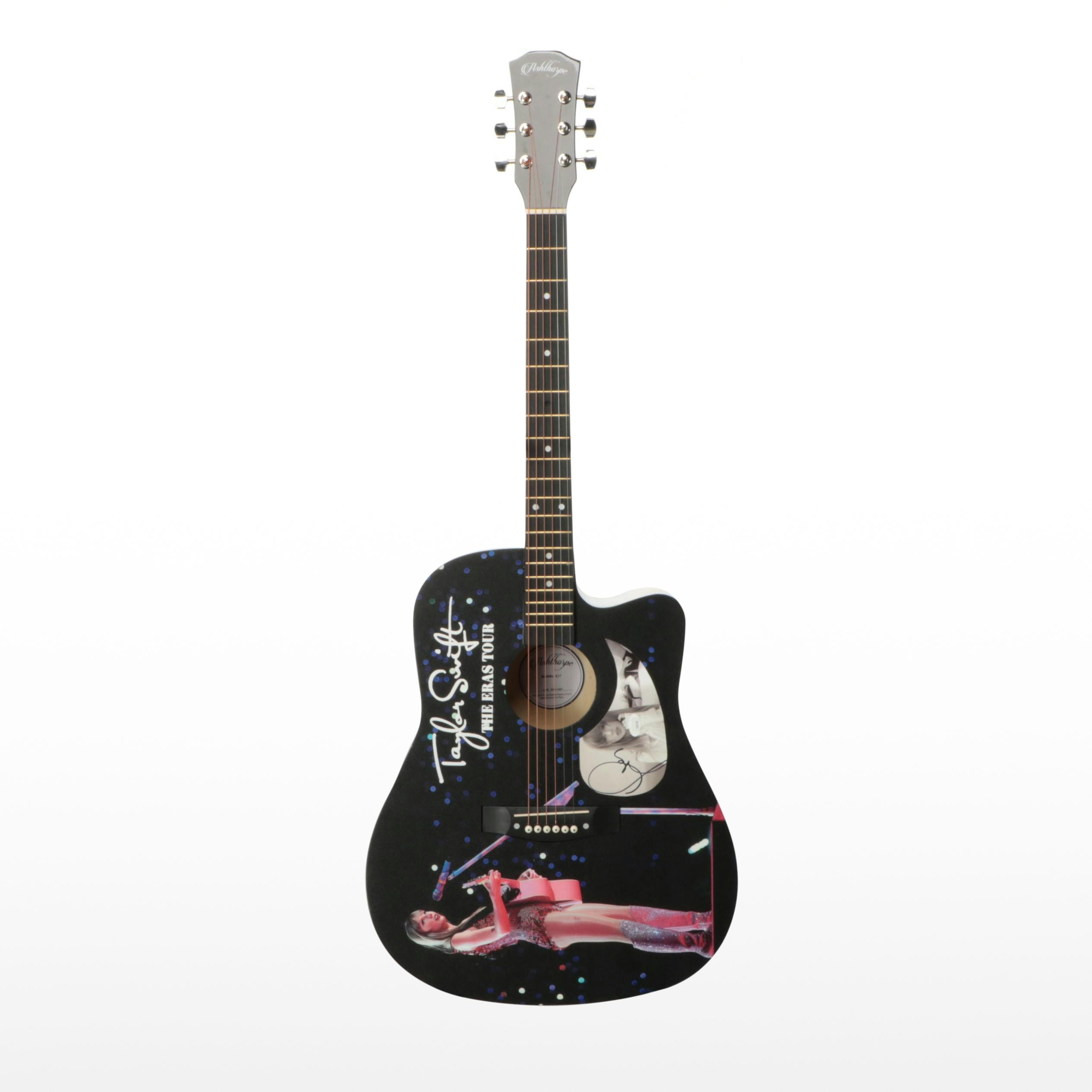 Taylor Swift Decal-Signed "The Eras Tour" Ashthorpe Acoustic Guitar, JSA