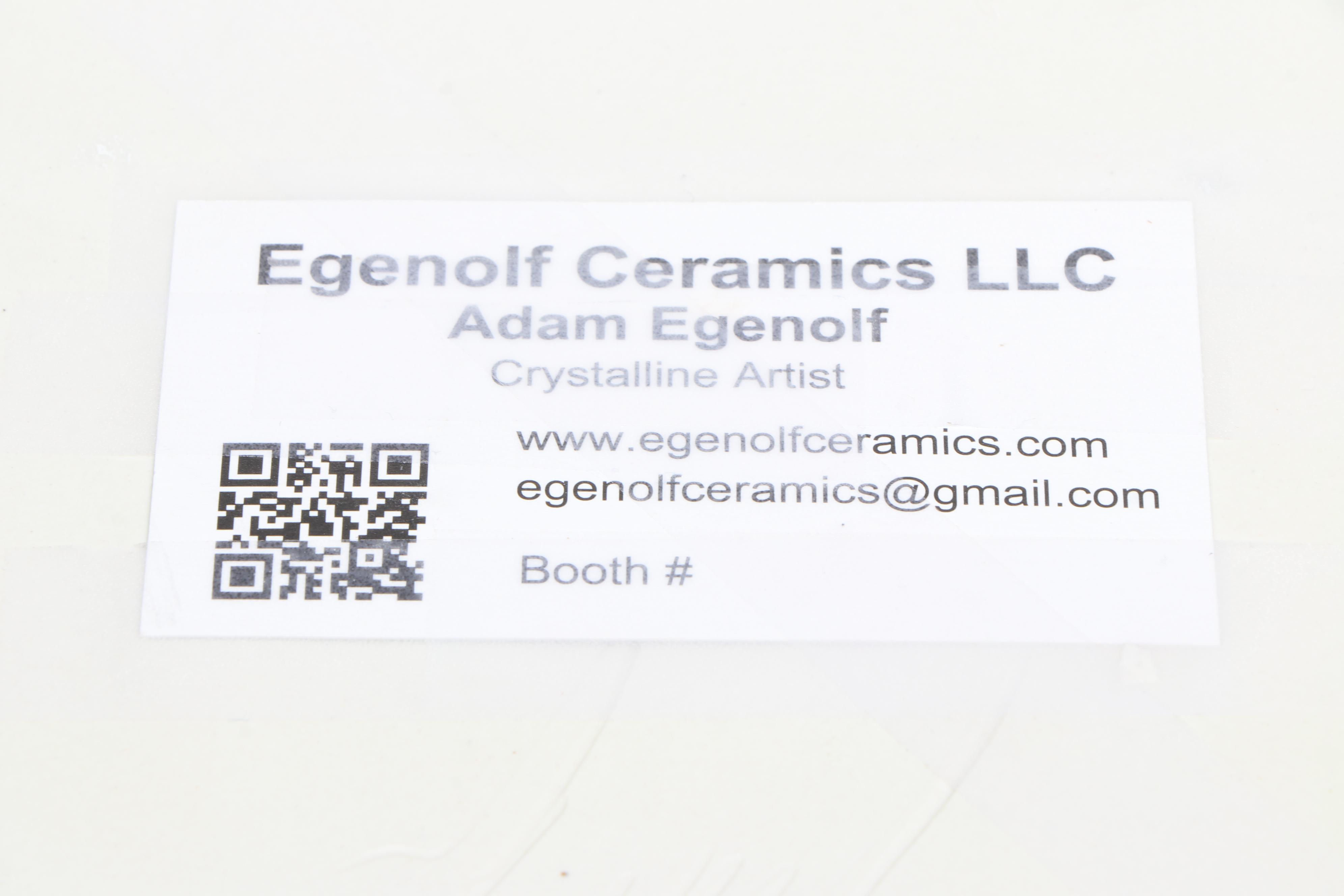 Egenolf Ceramics Blue Glaze Grass and Cattail Decorative Tiles