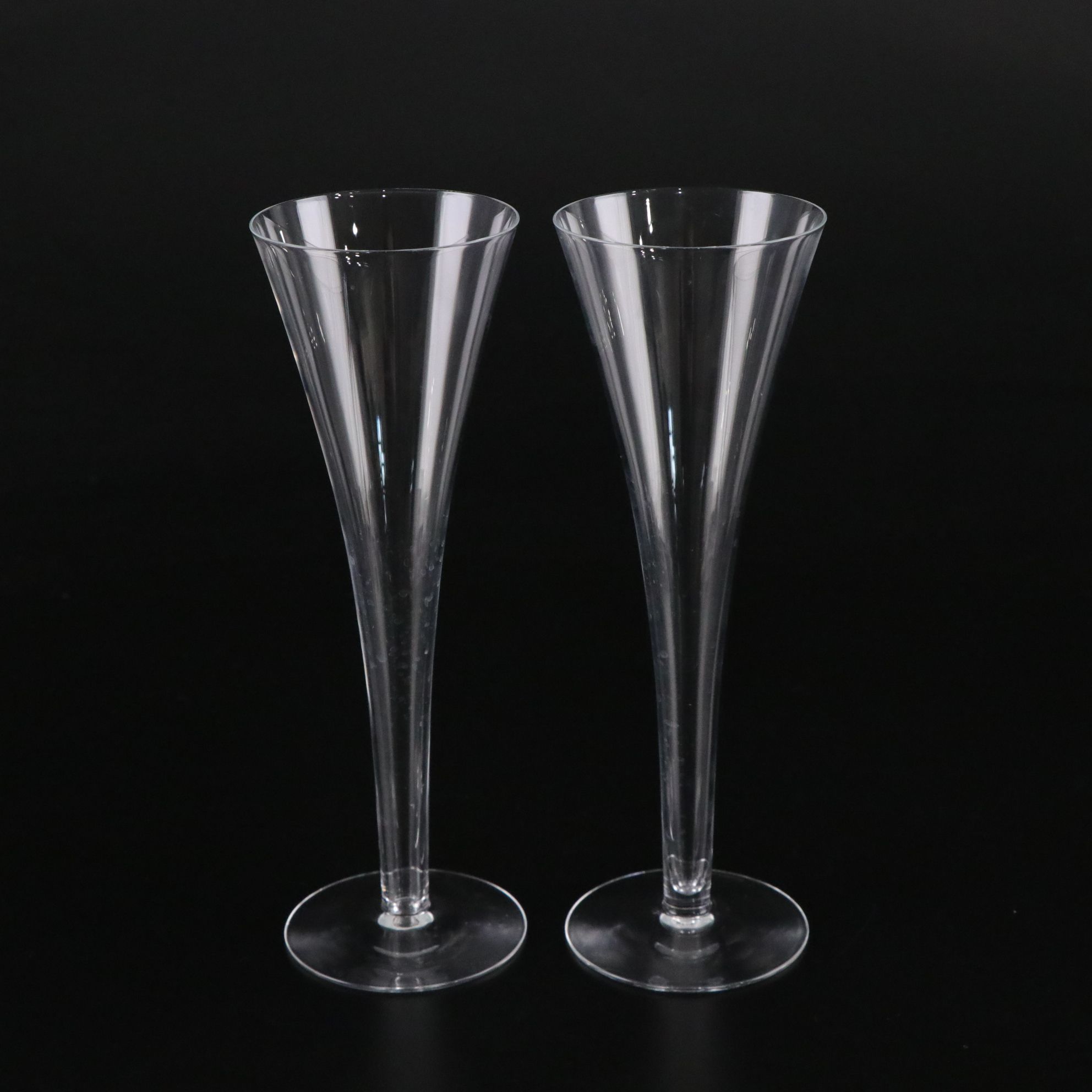 Tiffany & Co. "Trumpet" Crystal Champagne Flutes, 1996–2012