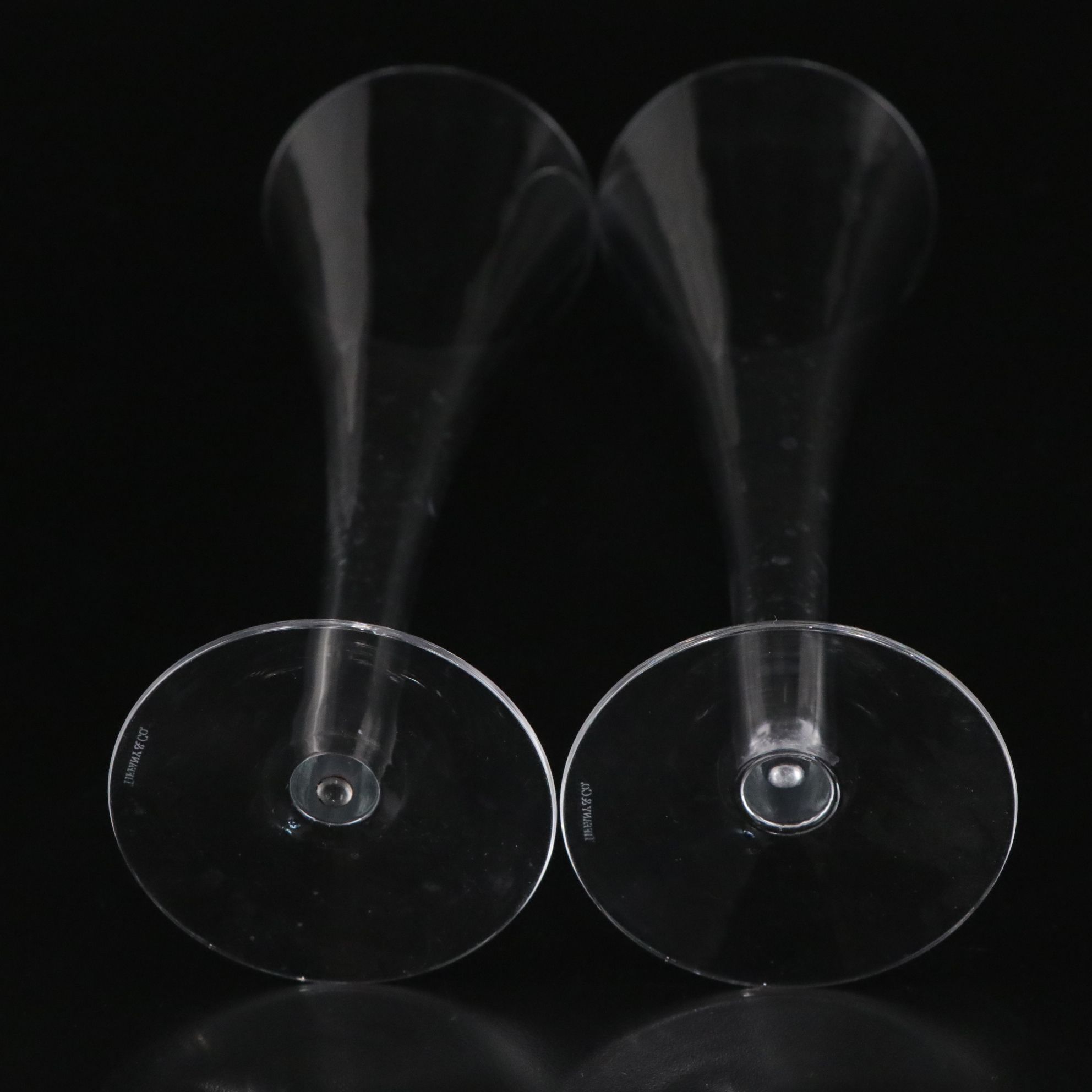 Tiffany & Co. "Trumpet" Crystal Champagne Flutes, 1996–2012