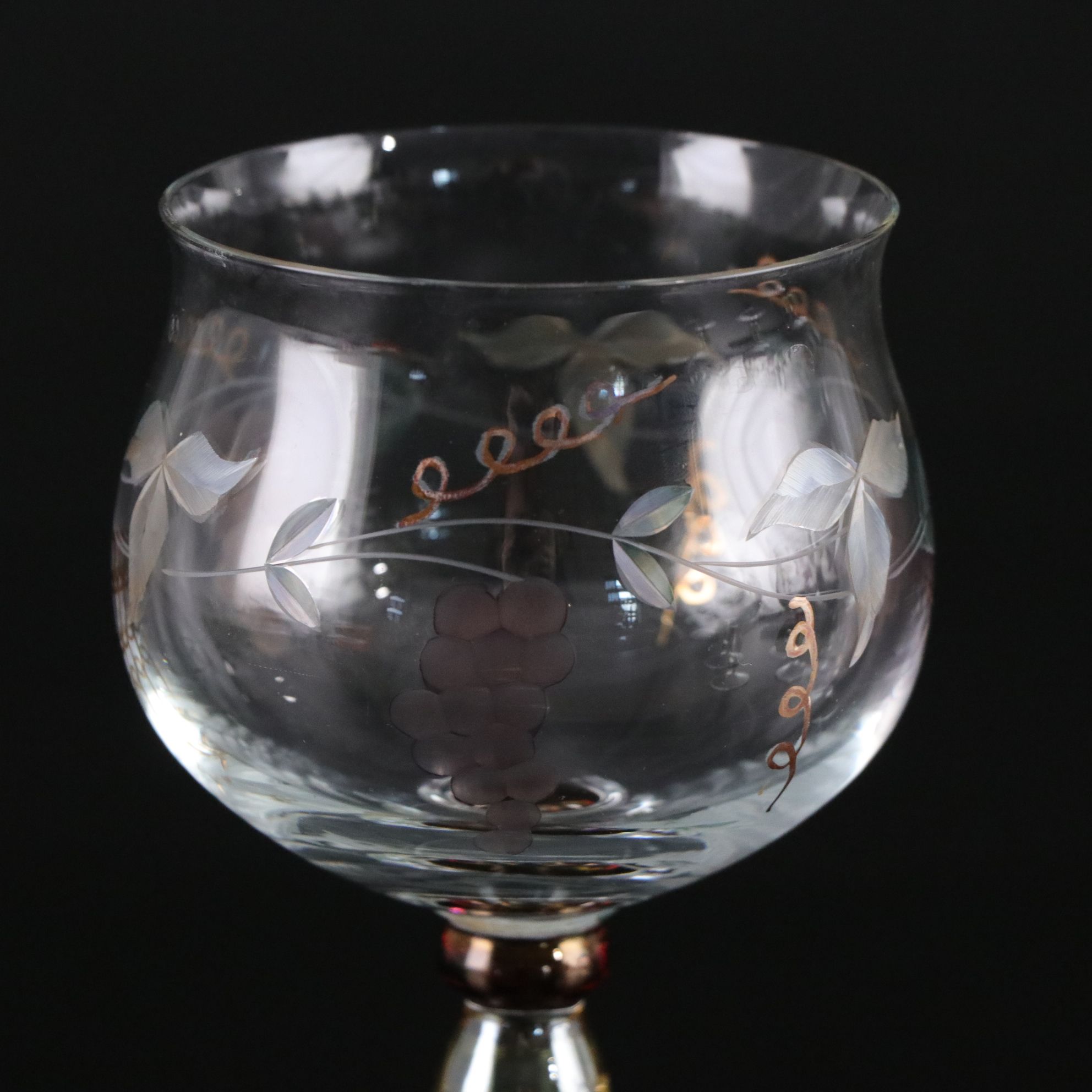 Bormioli Rocco Crystal Cognac Glasses with Georgio Romanian Wine Glasses