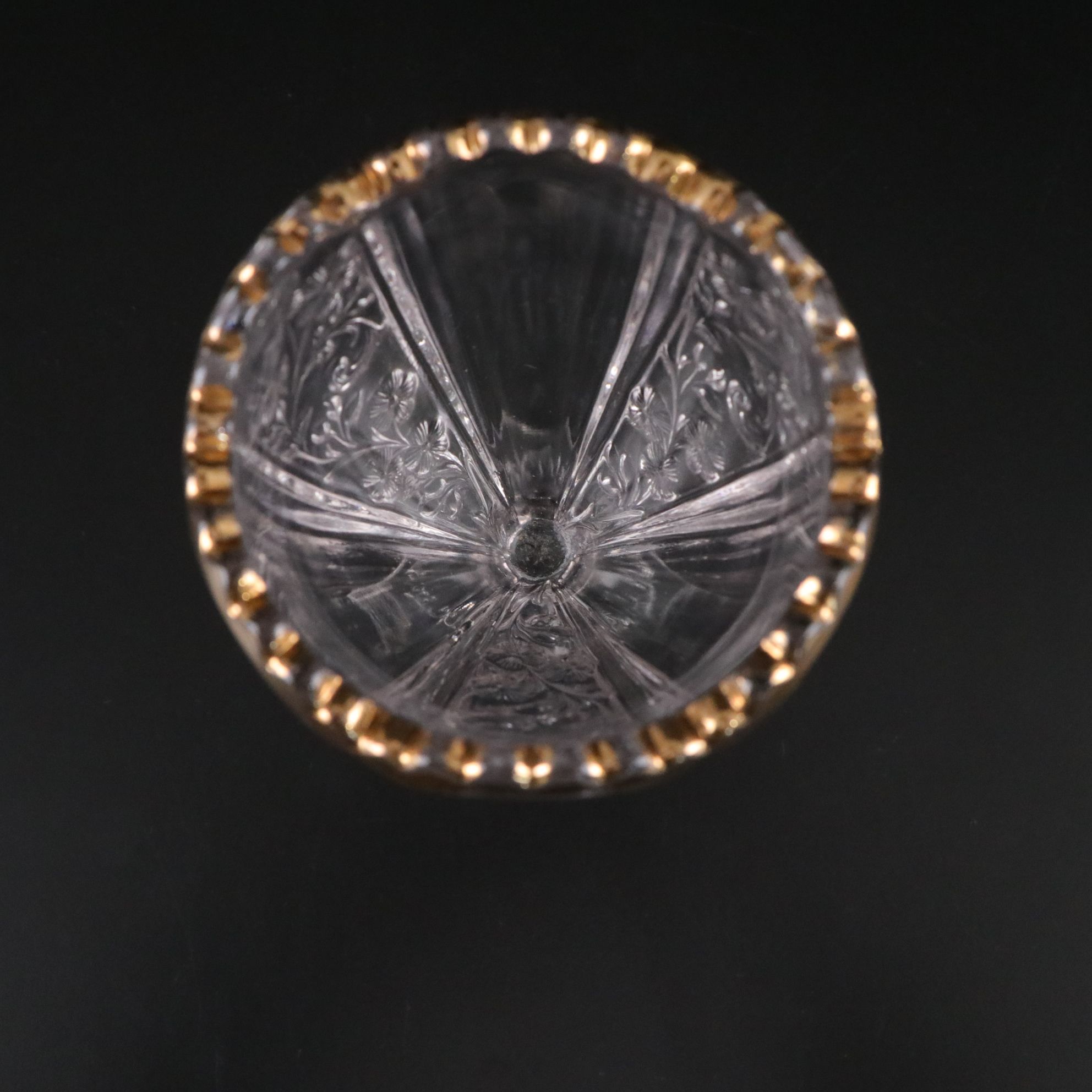 Cut, Etched, and Gilded Glass Lead Crystal Vases