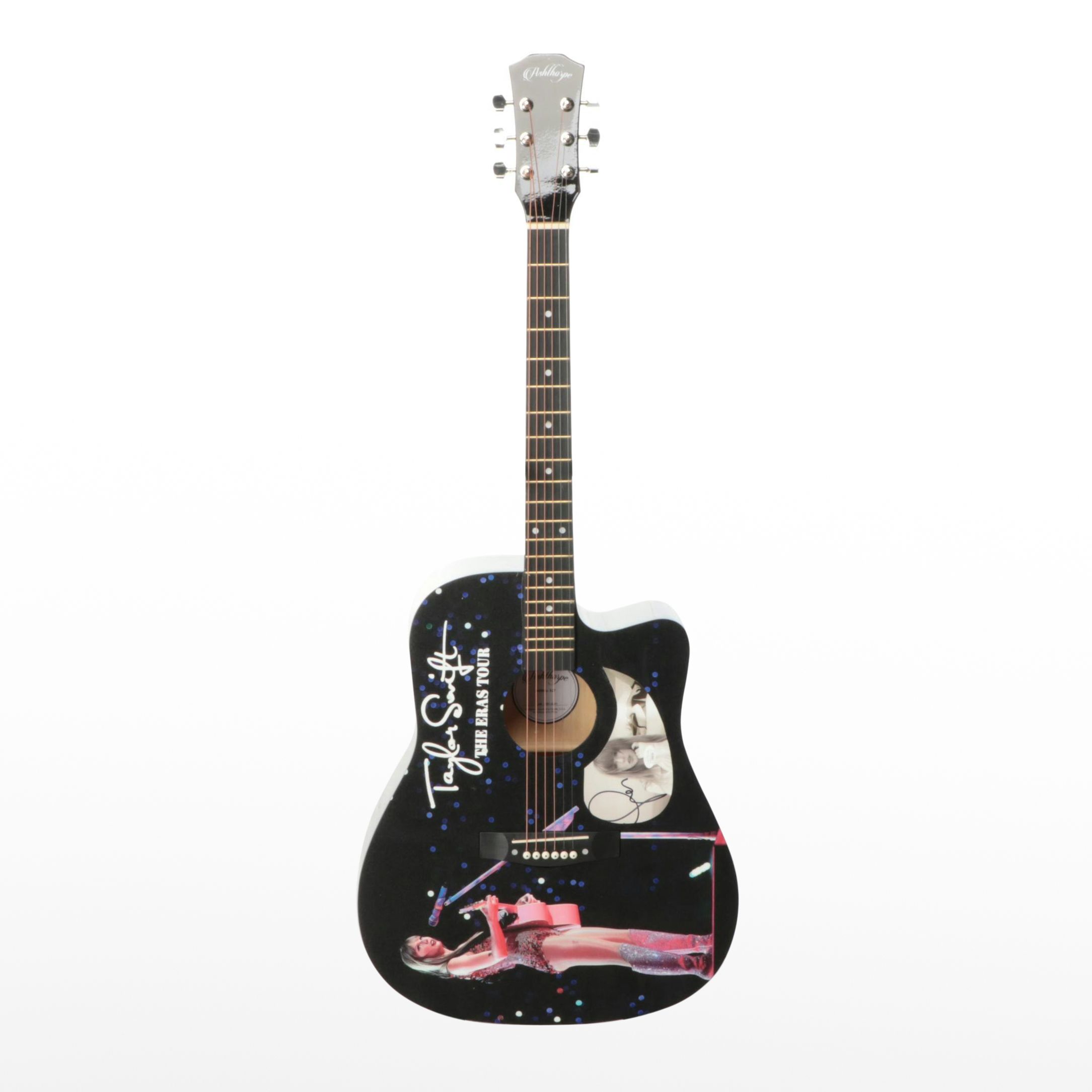 Taylor Swift Decal-Signed "The Eras Tour" Ashthorpe Acoustic Guitar, JSA
