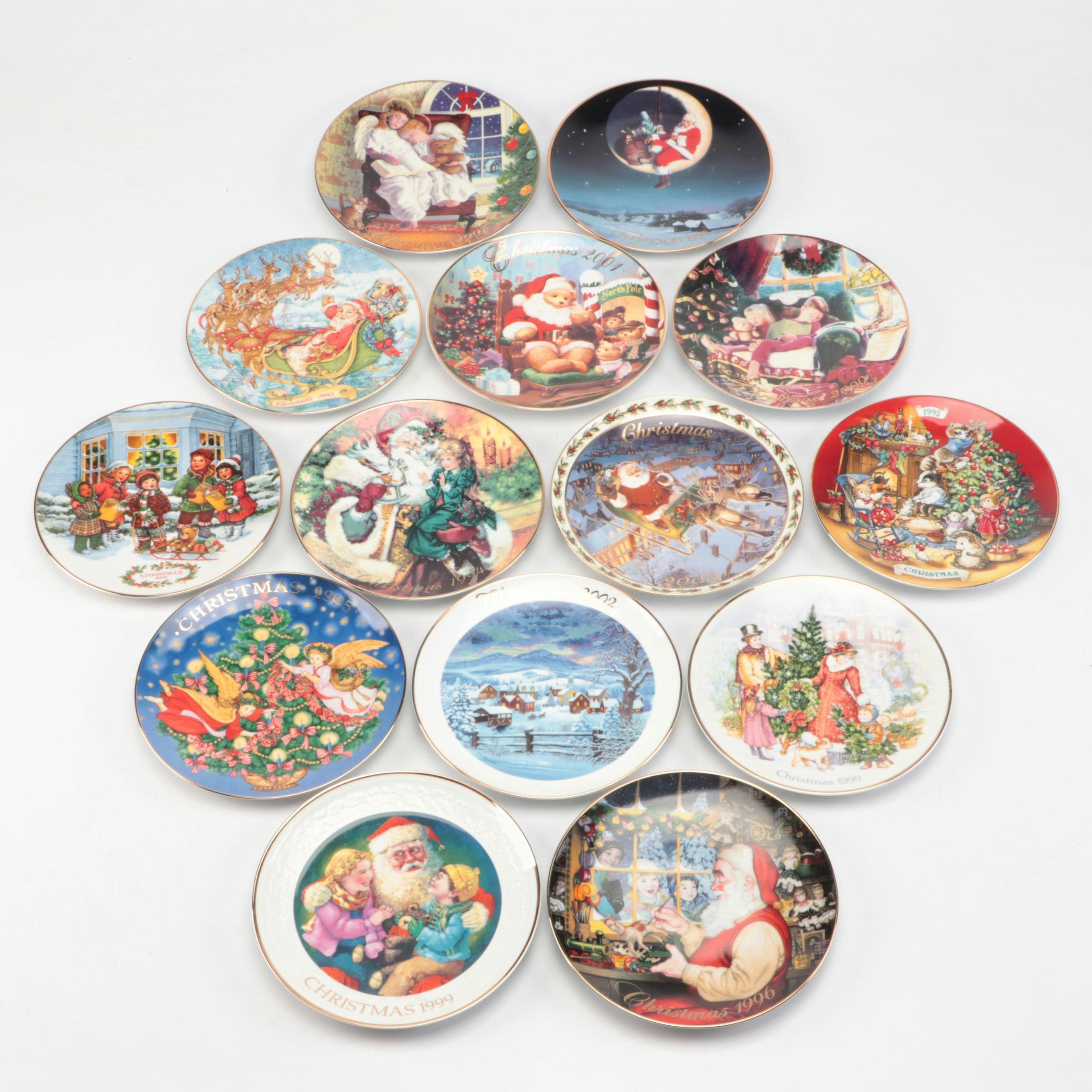 Avon "Heavenly Dreams," "Greetings From Santa," and other Holiday Plates