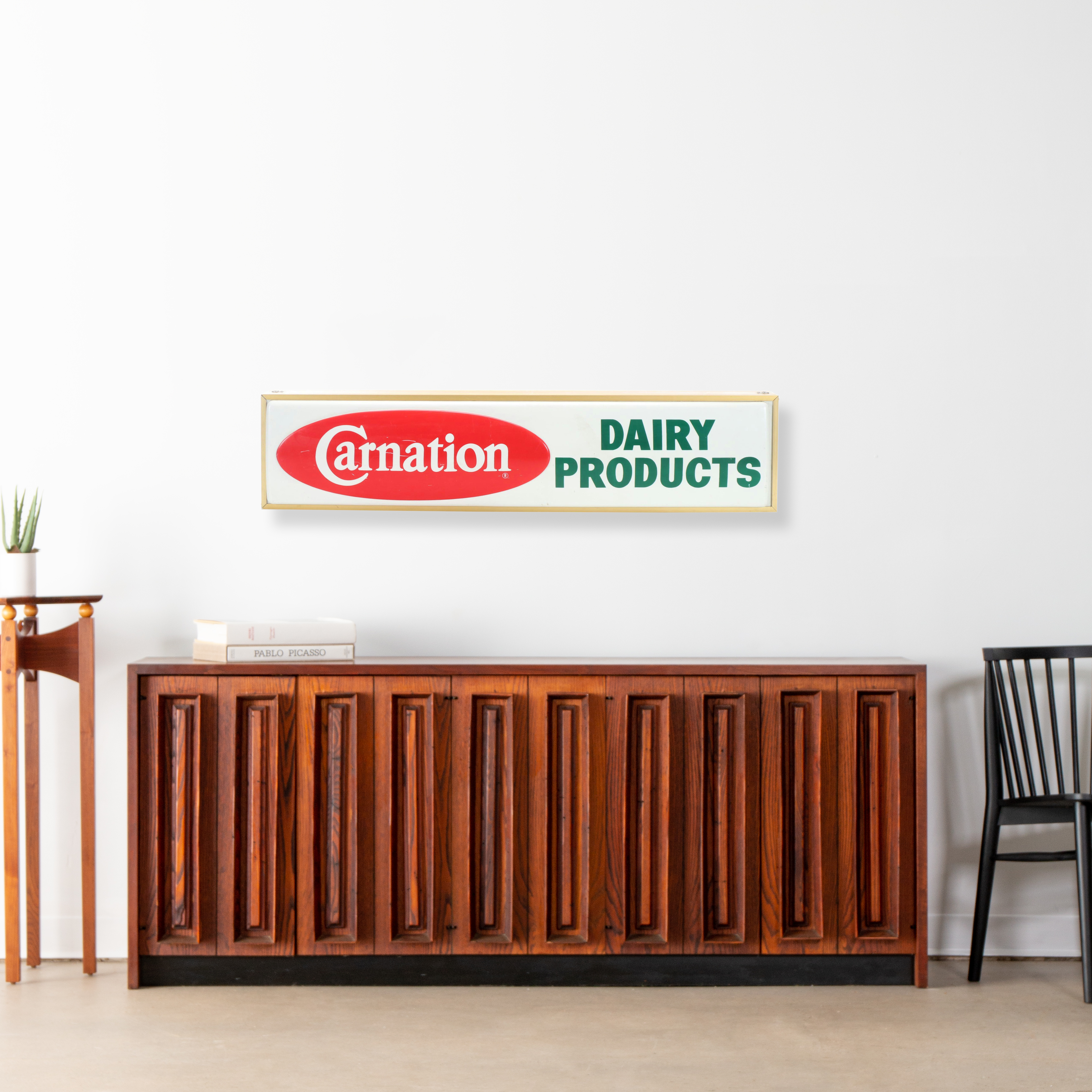 Carnation Dairy Productions Illuminated Advertising Sign, Late 20th Century