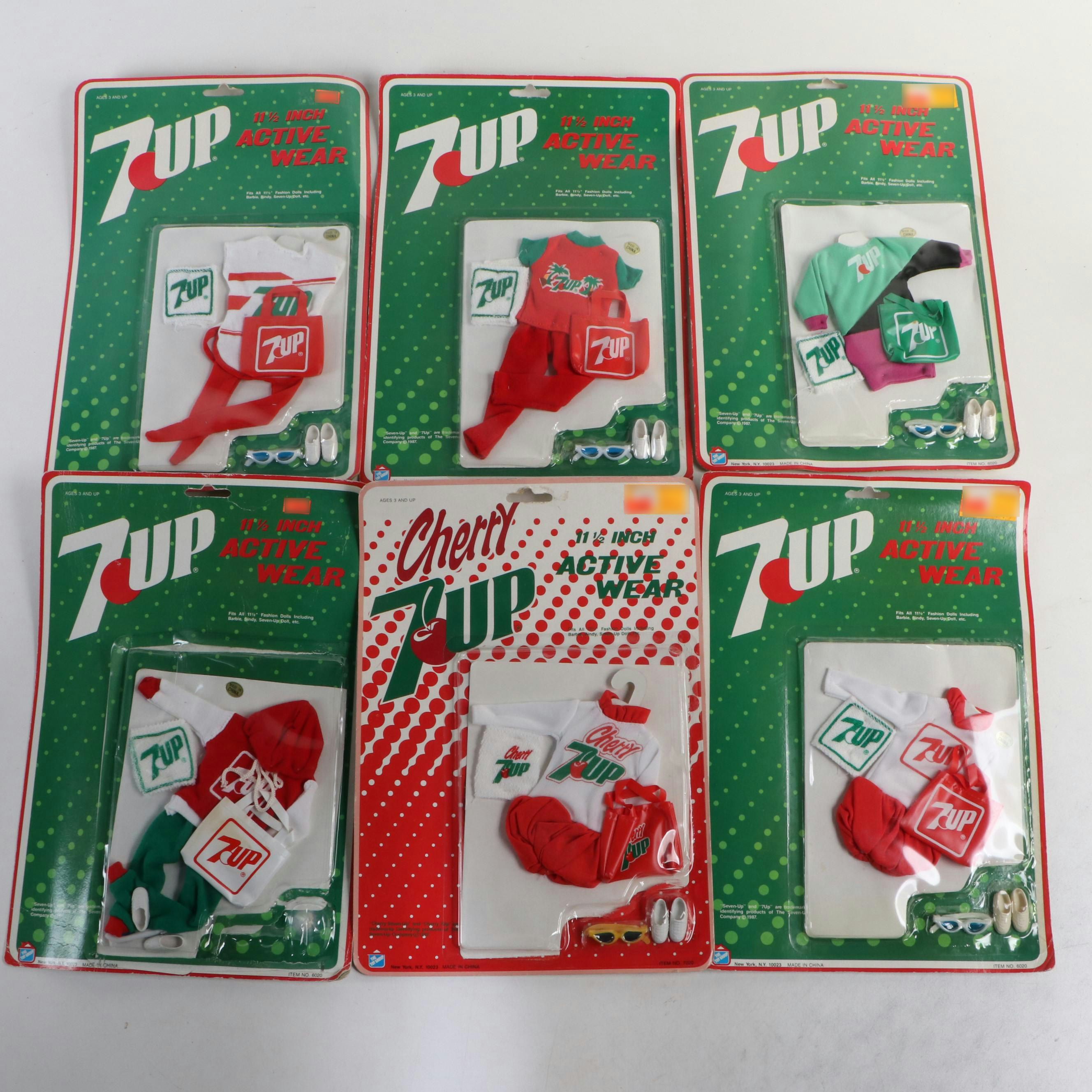 Mattel "Pepsi Spirit Barbie," "7-UP Active Wear" with More Dolls and Clothes