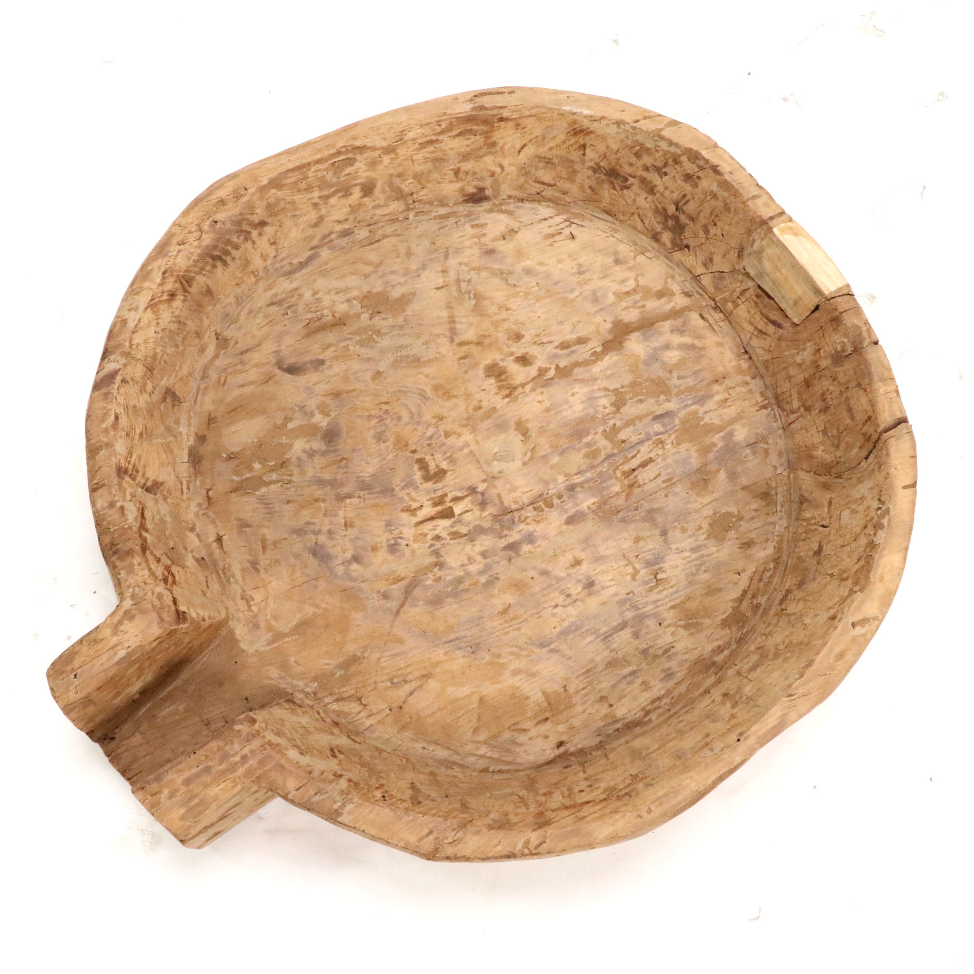 Indian Wooden Chapati Bowl