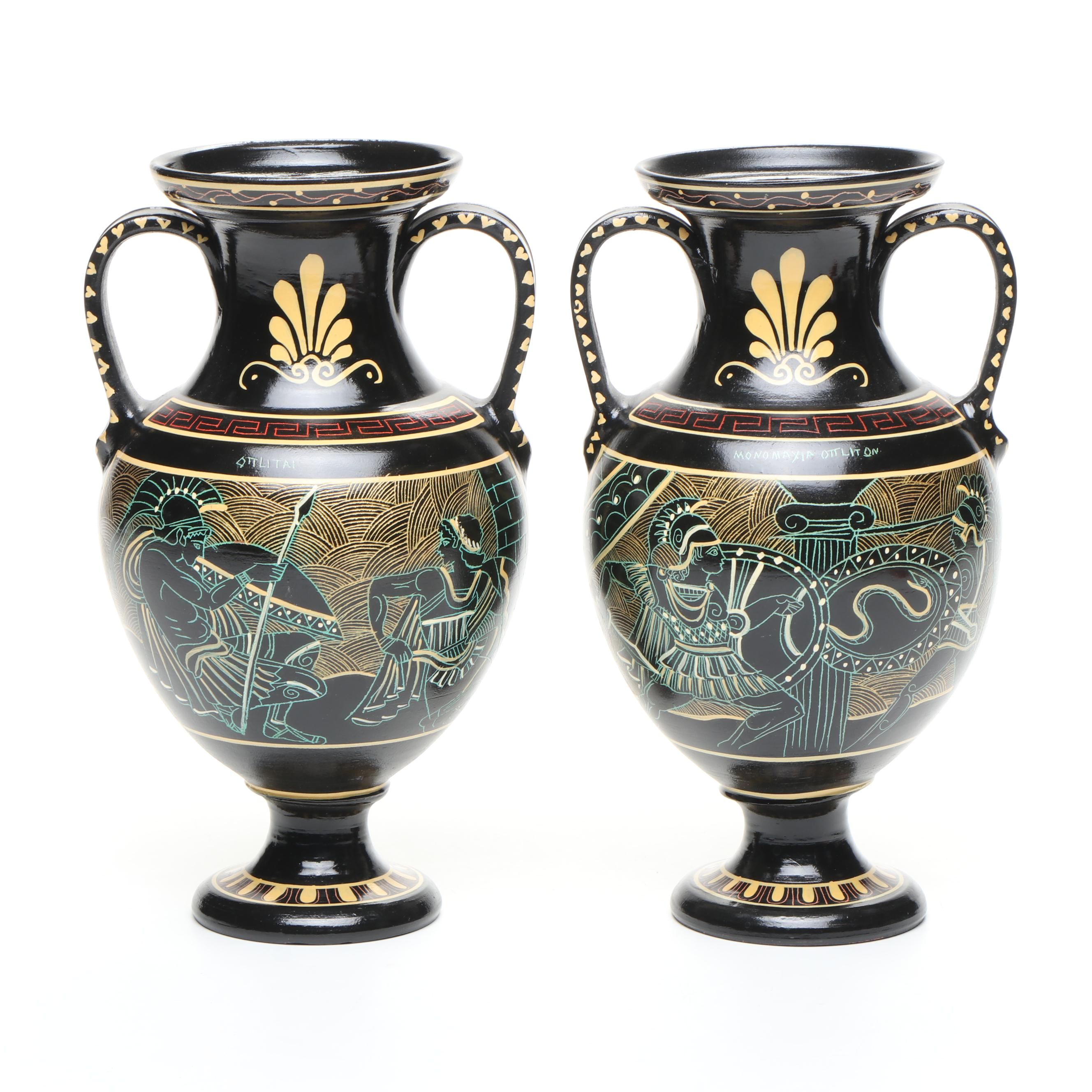 Greek Ceramic Amphora Vases