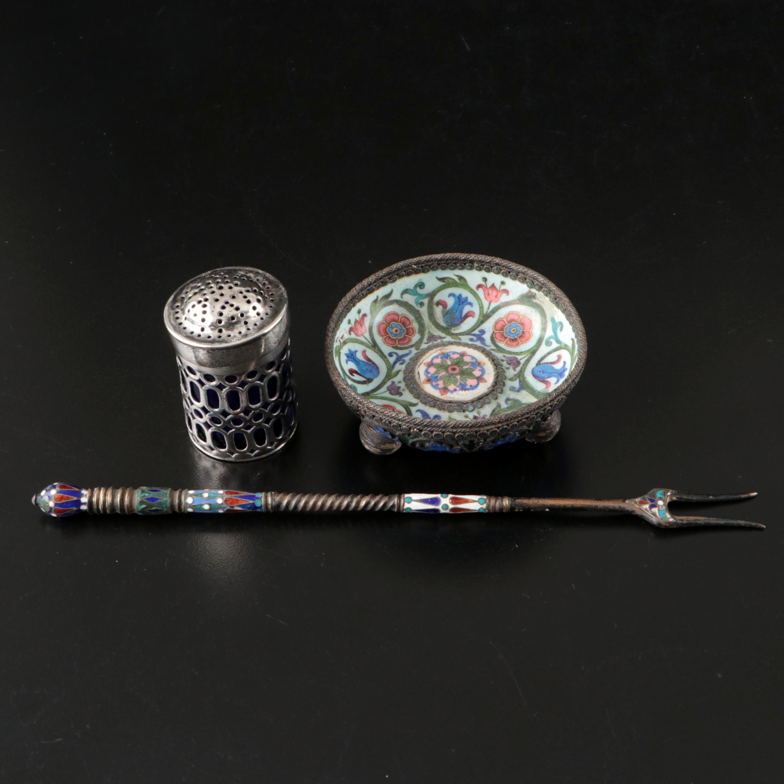 Charles Aldridge & Henry Green Sterling Shaker and More Tableware, Late 18th C.