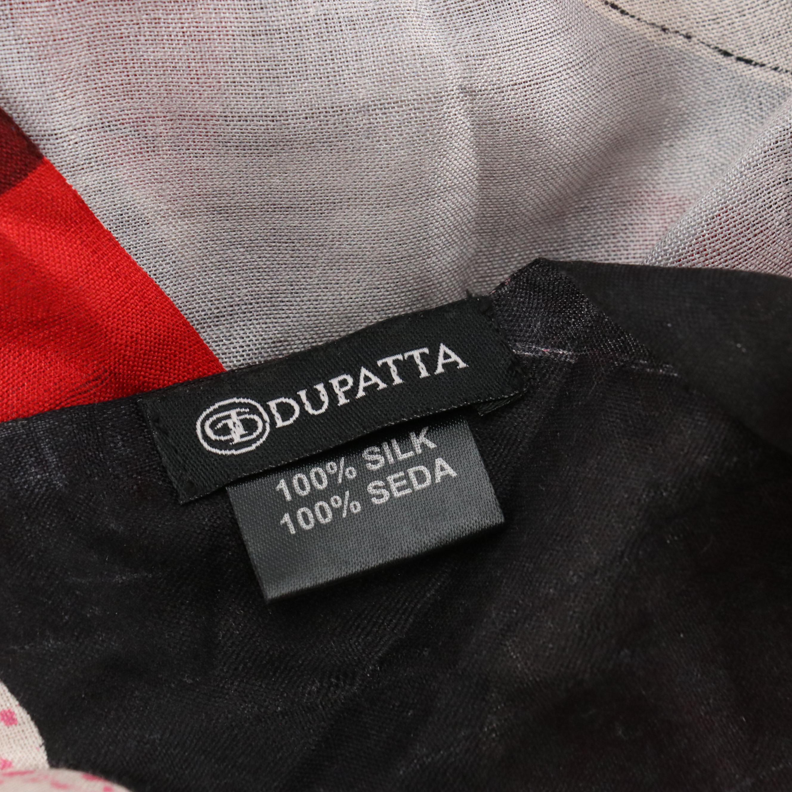 Miraclesuit Floral Polyester Chiffon Scarf with Other Fringed Scarf