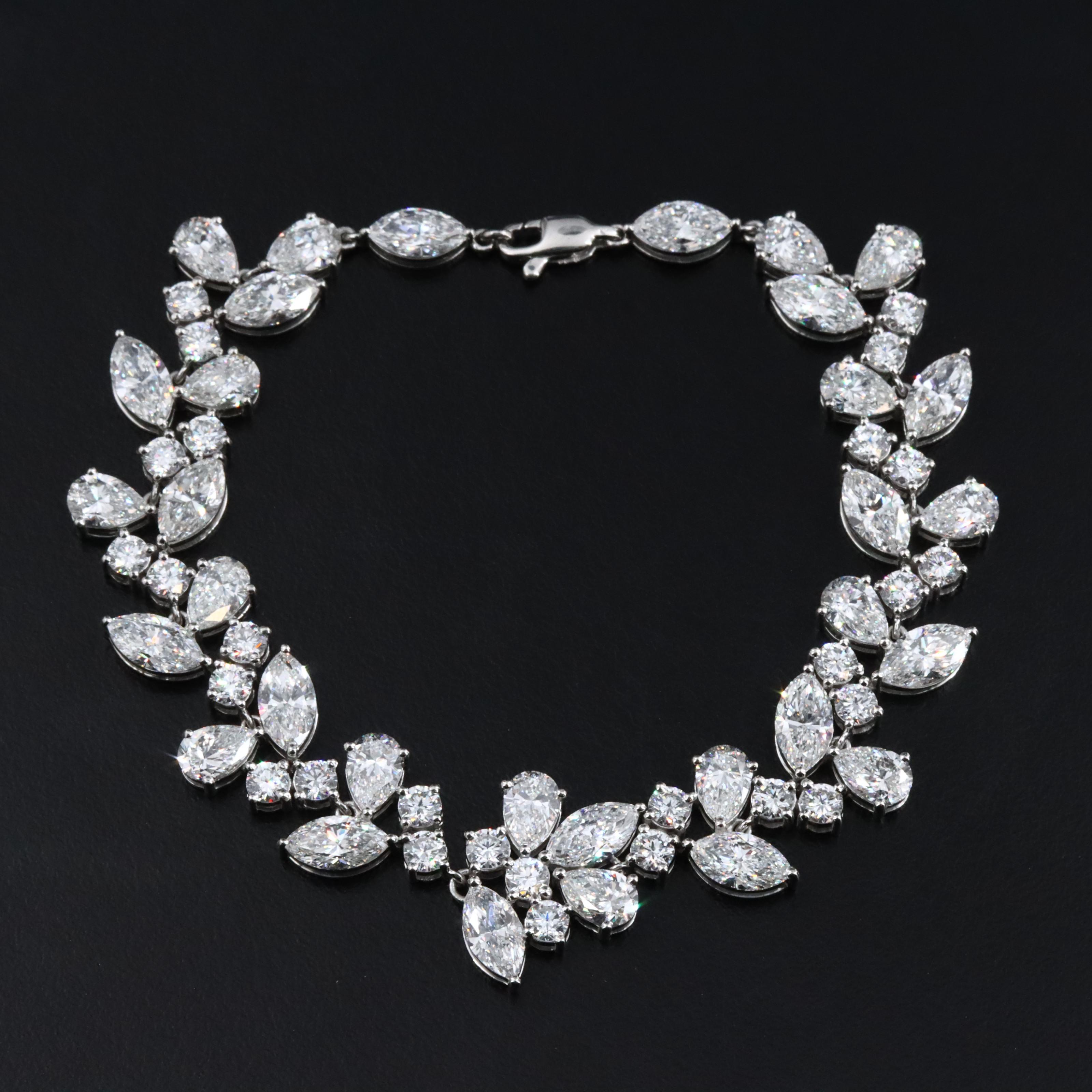 Platinum 17.08 CTW Lab Grown Diamond Bracelet