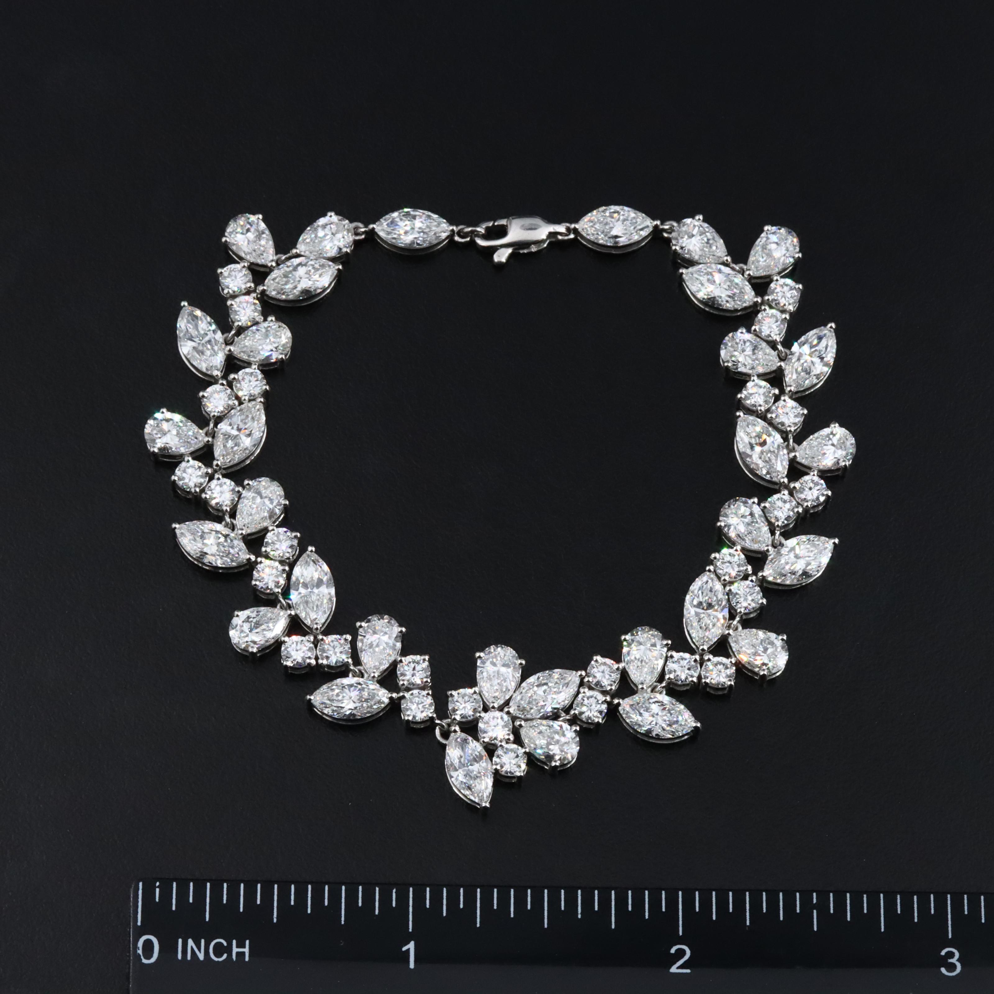 Platinum 17.08 CTW Lab Grown Diamond Bracelet