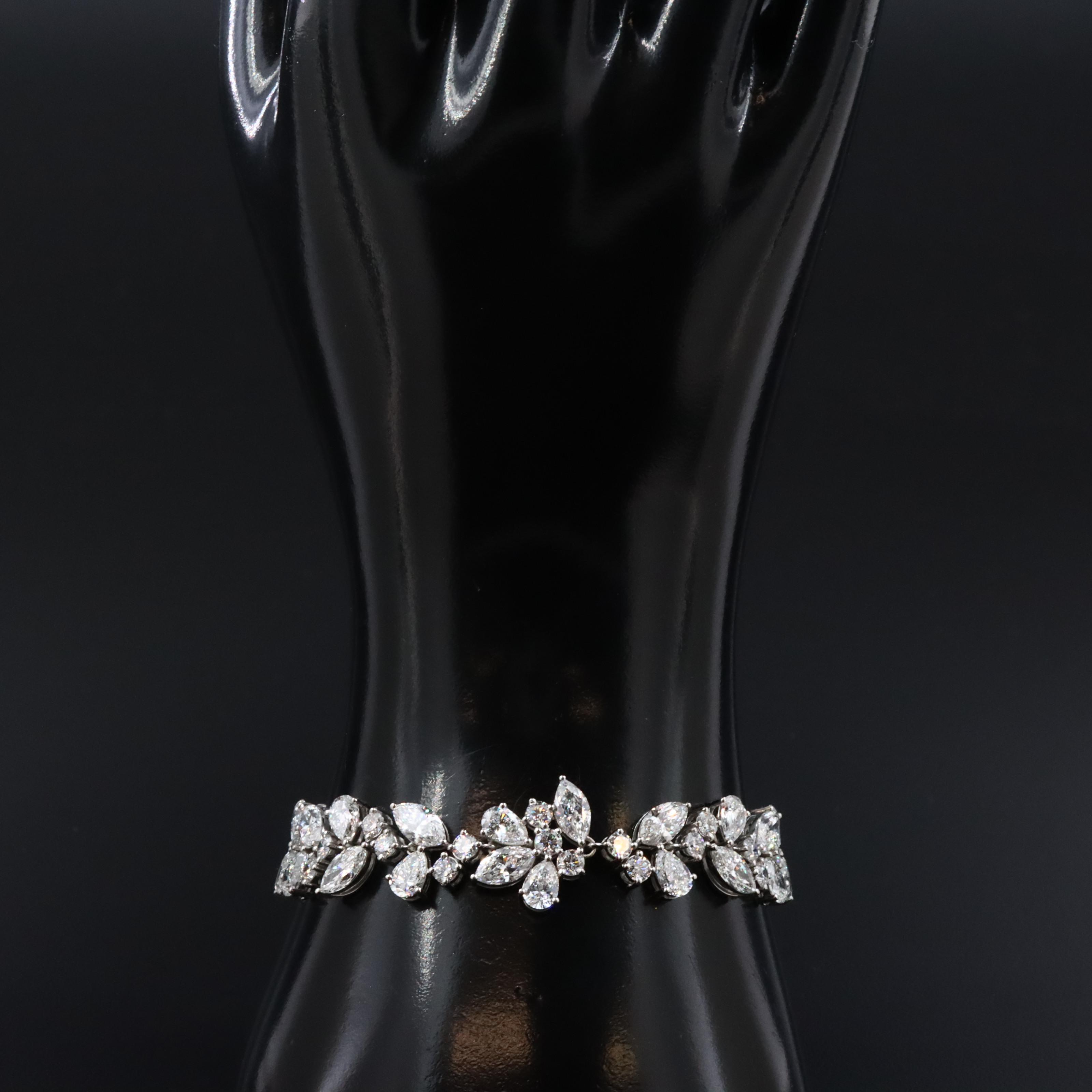 Platinum 17.08 CTW Lab Grown Diamond Bracelet