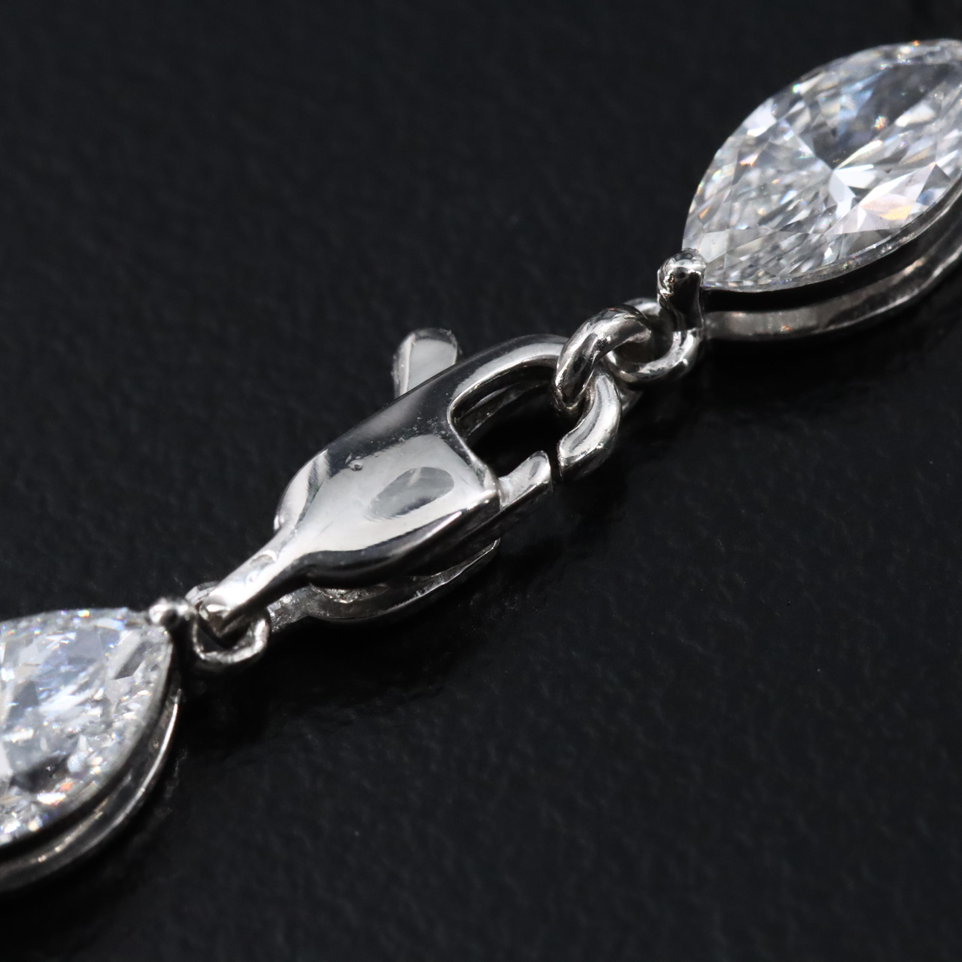 Platinum 17.08 CTW Lab Grown Diamond Bracelet