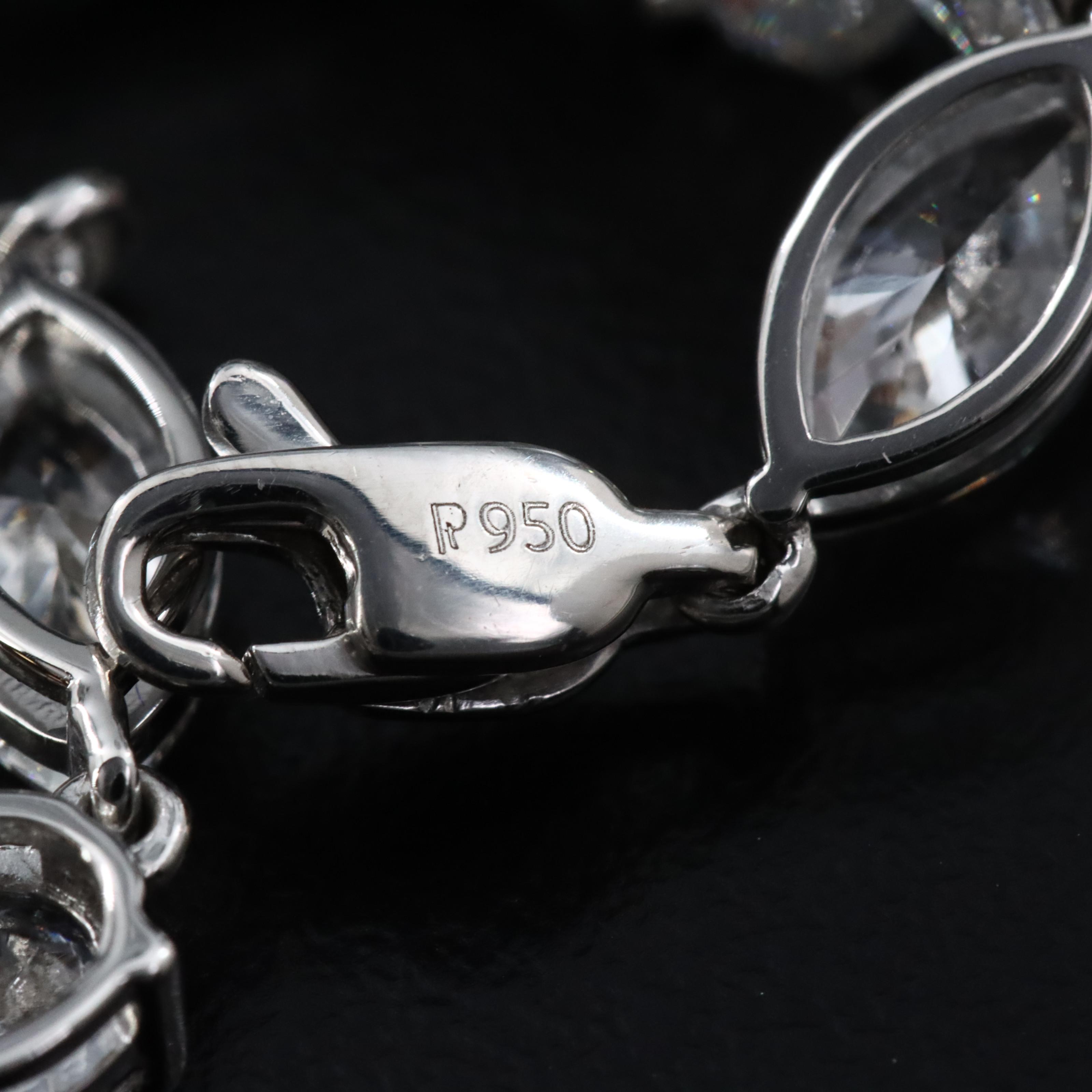 Platinum 17.08 CTW Lab Grown Diamond Bracelet