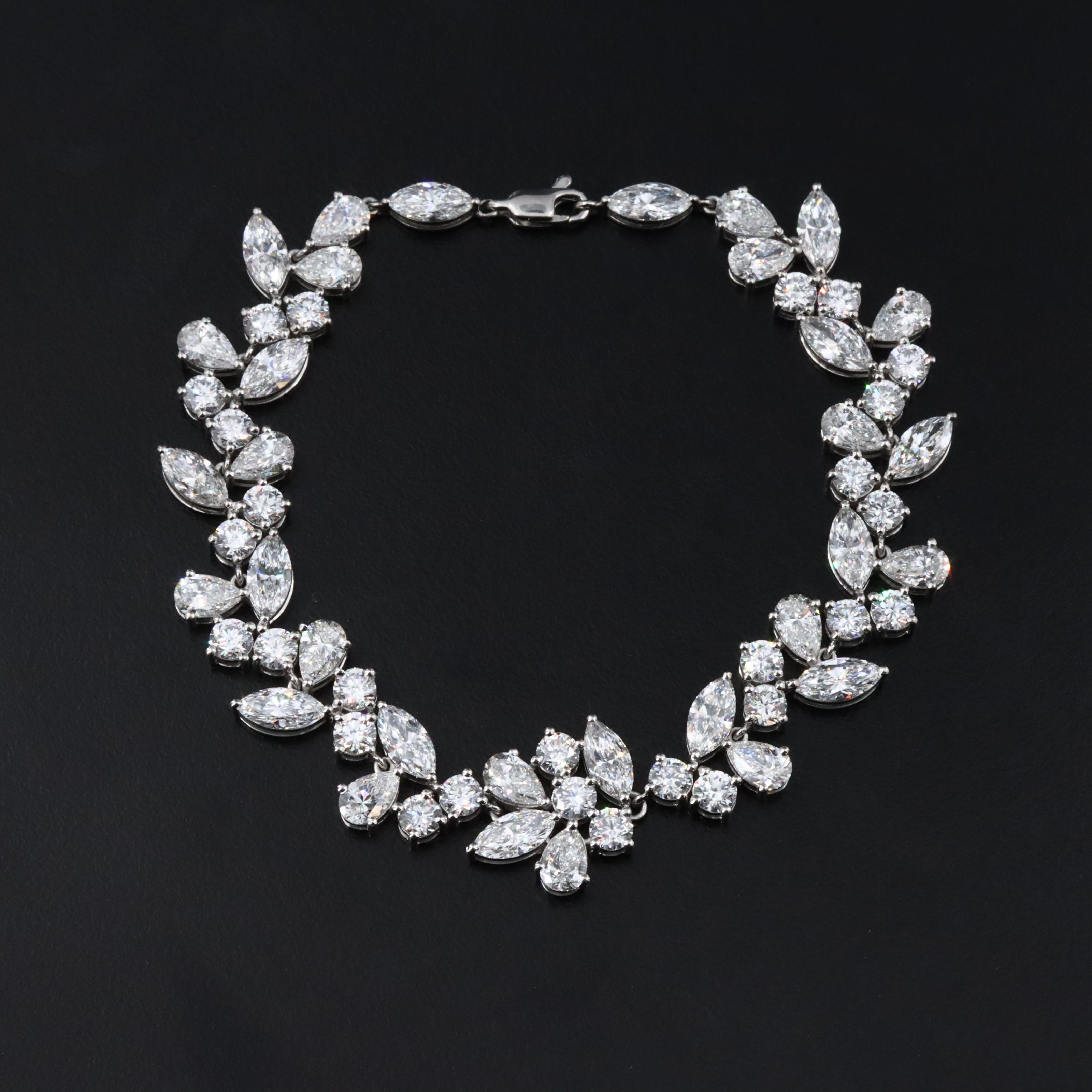 Platinum 17.61 CTW Lab Grown Diamond Bracelet