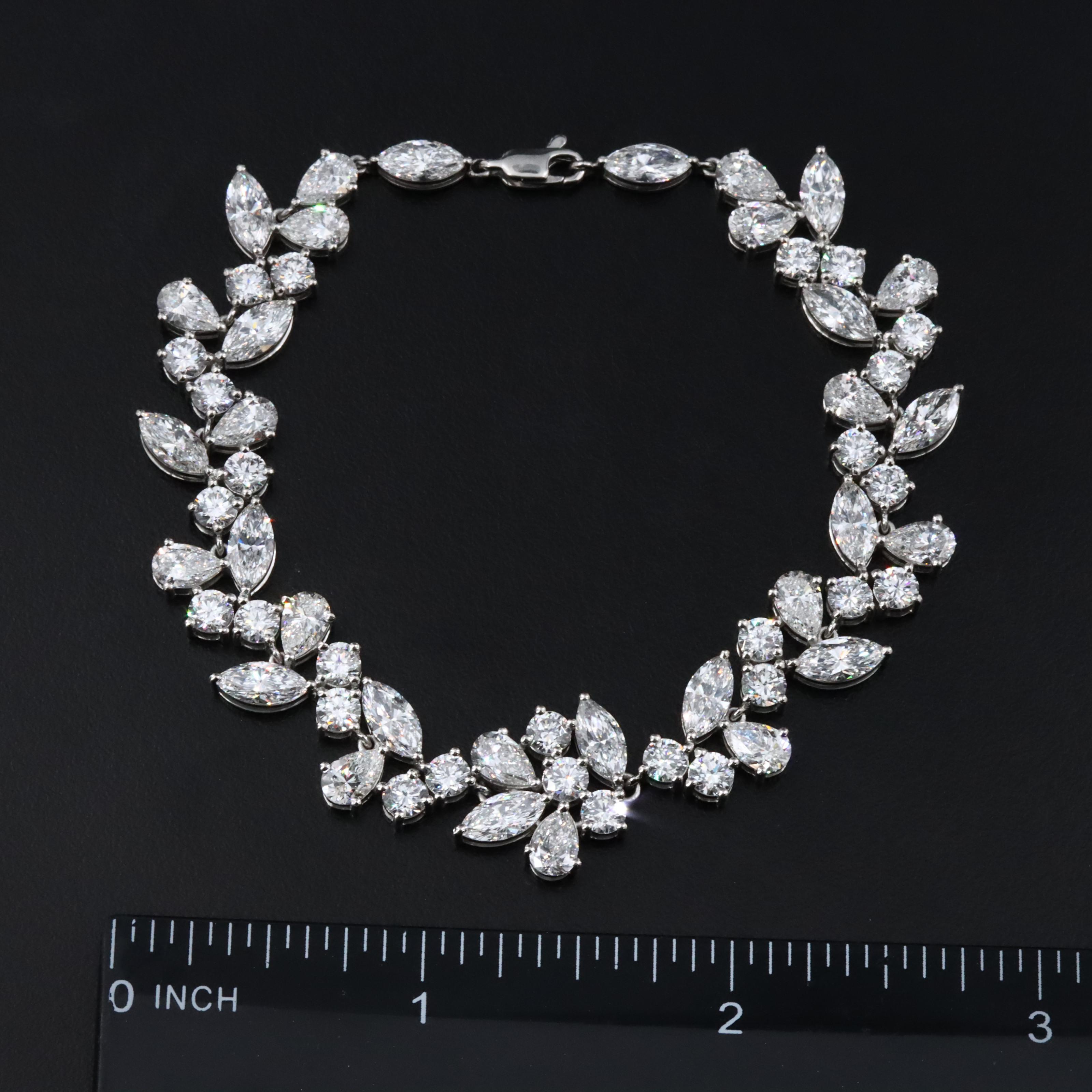 Platinum 17.61 CTW Lab Grown Diamond Bracelet