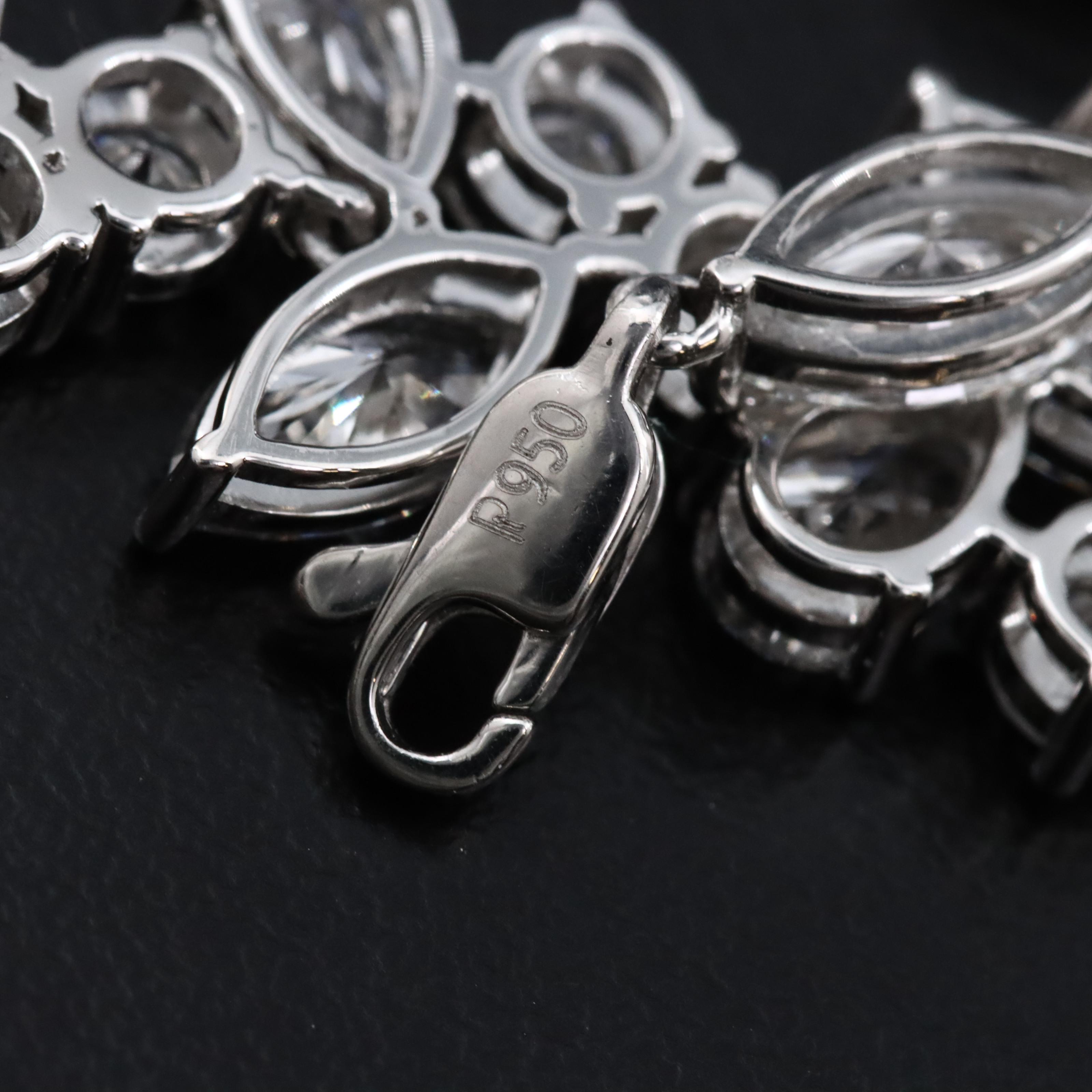 Platinum 17.61 CTW Lab Grown Diamond Bracelet