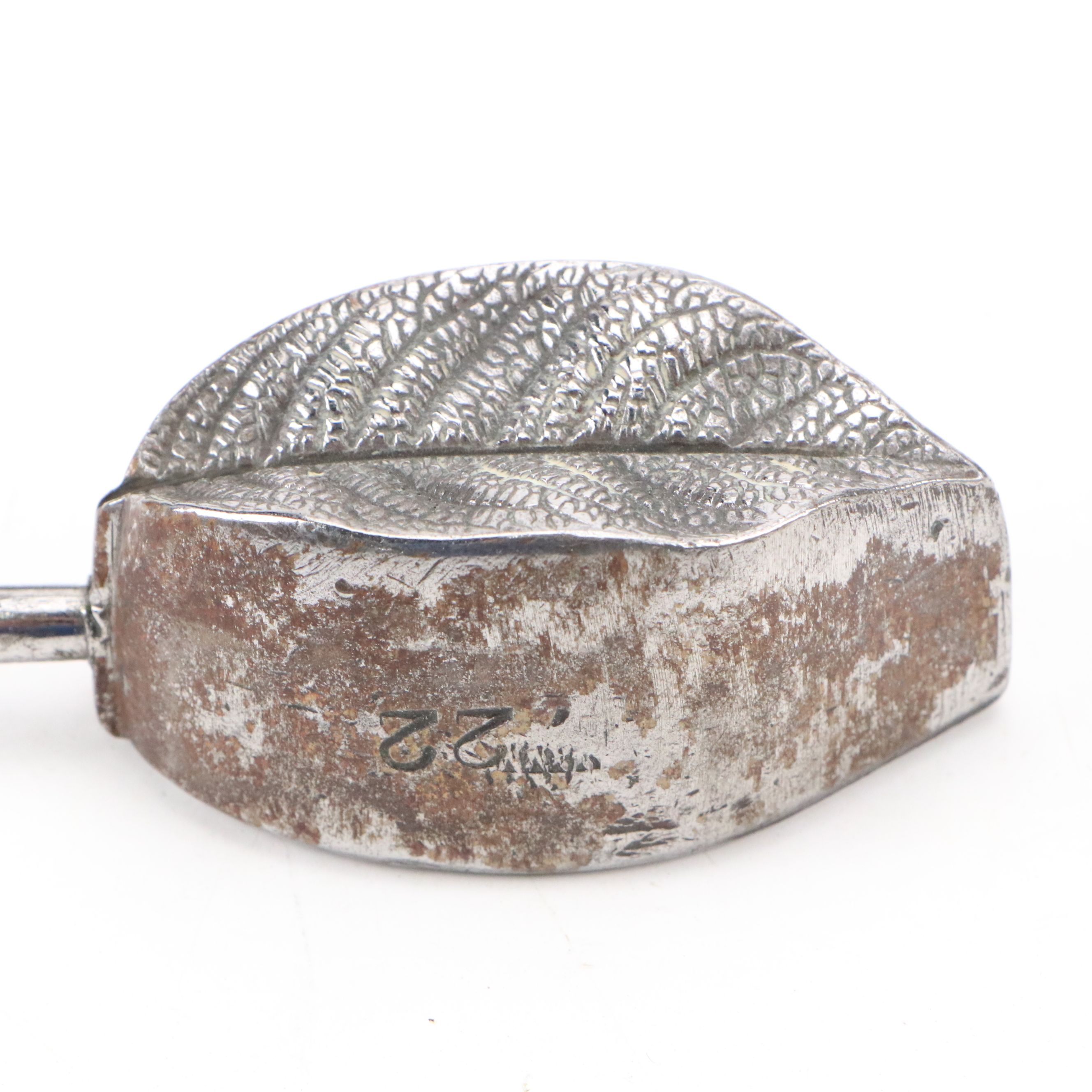 Millinery Leaf Mold with Wooden Handle, Late 19th/Early 20th Century